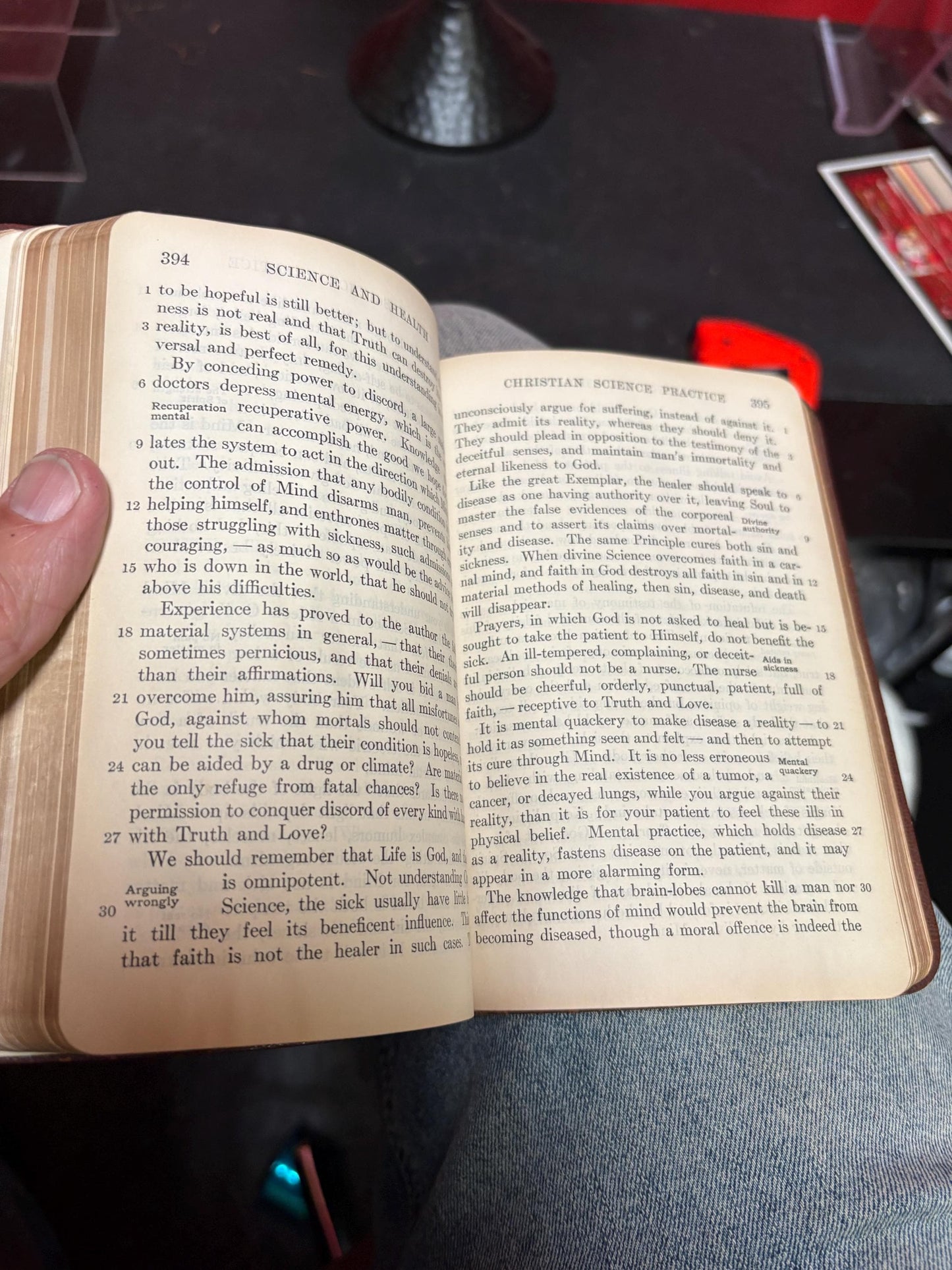 1930s science and health with the key to scriptures book in great condition - very cool info - 6 1/2 x 4 1/2 x 1“ thick