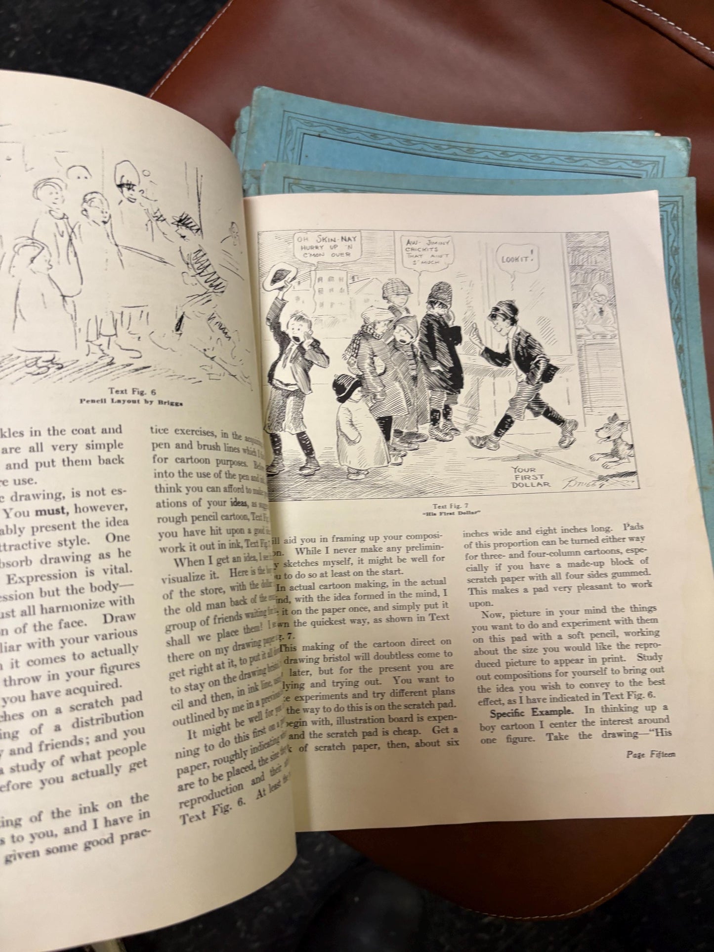 Fabulous collection of 12 modern illustrating including cartooning books in rough condition - 1920s Minneapolis good value