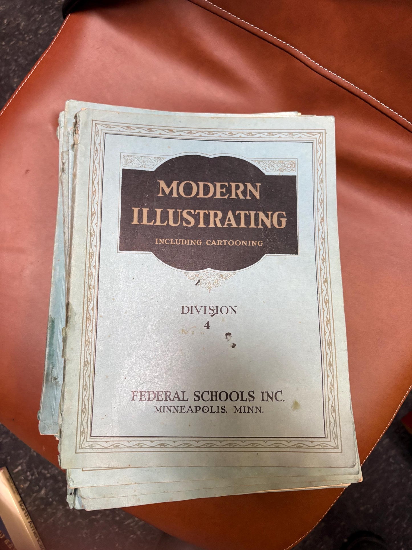 Fabulous collection of 12 modern illustrating including cartooning books in rough condition - 1920s Minneapolis good value