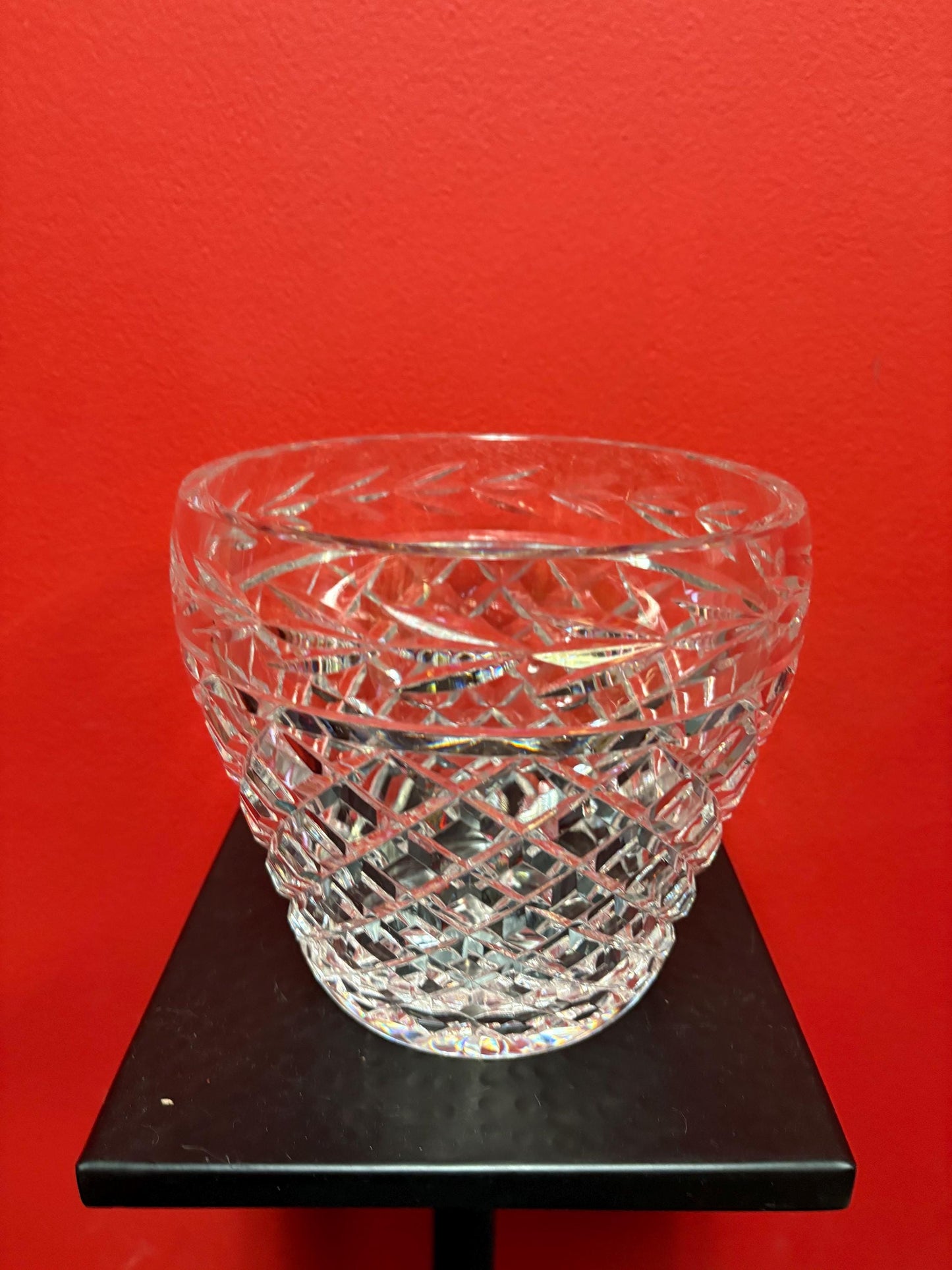 Exquisite Irish Waterford crystal ice bucket - no mark - bought from Waterford factory  pre 1950- estate piece - 6 inches tall  great valu