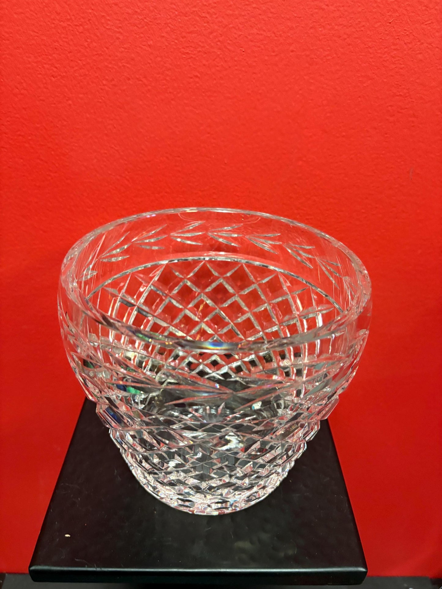Exquisite Irish Waterford crystal ice bucket - no mark - bought from Waterford factory  pre 1950- estate piece - 6 inches tall  great valu