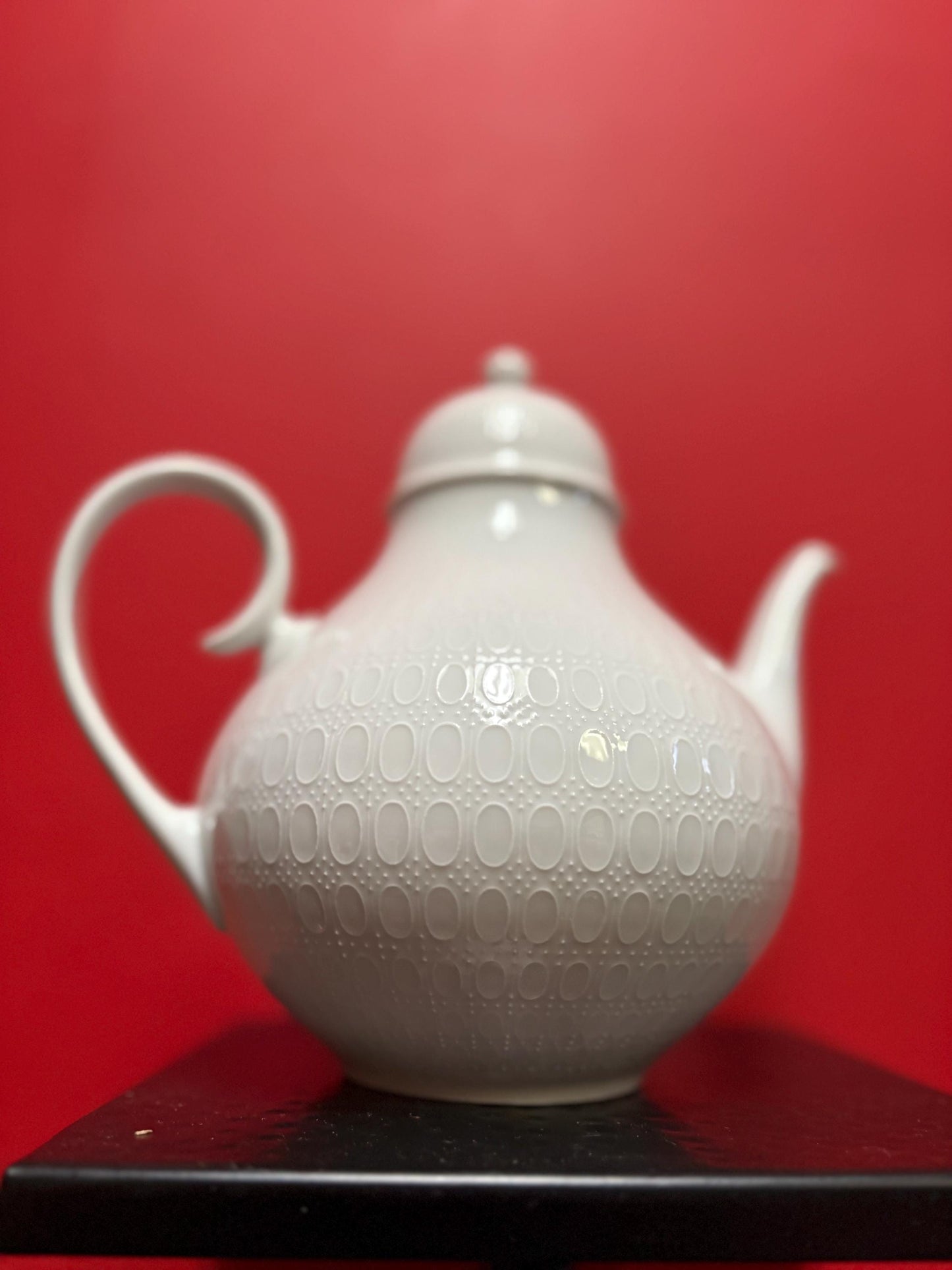 Beautiful 8 x 9 tall 1979 - 100 year anniversary German Rosenthal studio line teapot  amazing condition  estate piece