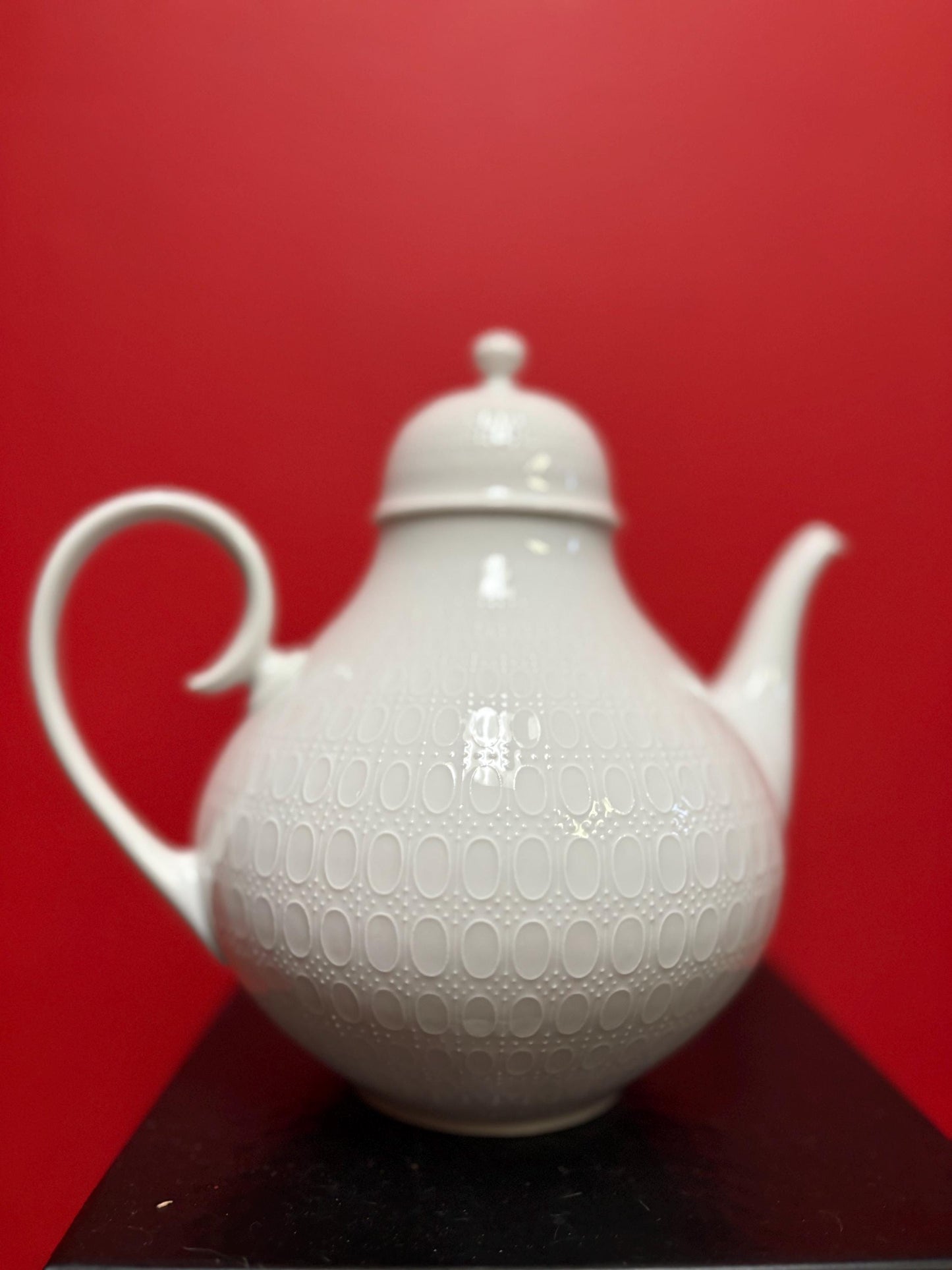 Beautiful 8 x 9 tall 1979 - 100 year anniversary German Rosenthal studio line teapot  amazing condition  estate piece