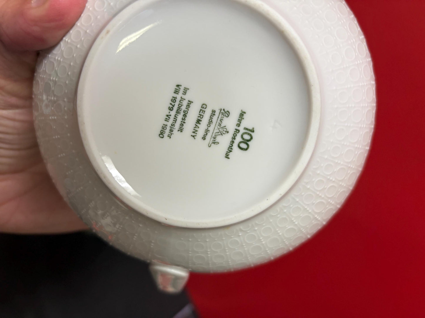 Beautiful 8 x 9 tall 1979 - 100 year anniversary German Rosenthal studio line teapot  amazing condition  estate piece