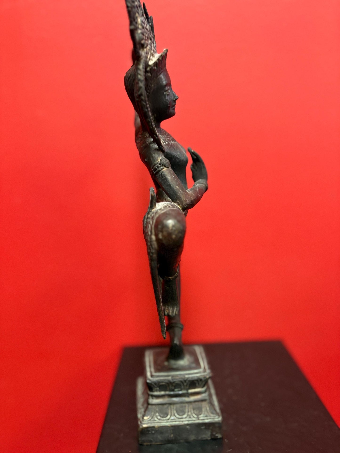 Amazing antique early 19 century 14 inch tall Indian ASPARA statue  religious iconic  great details and condition  wow