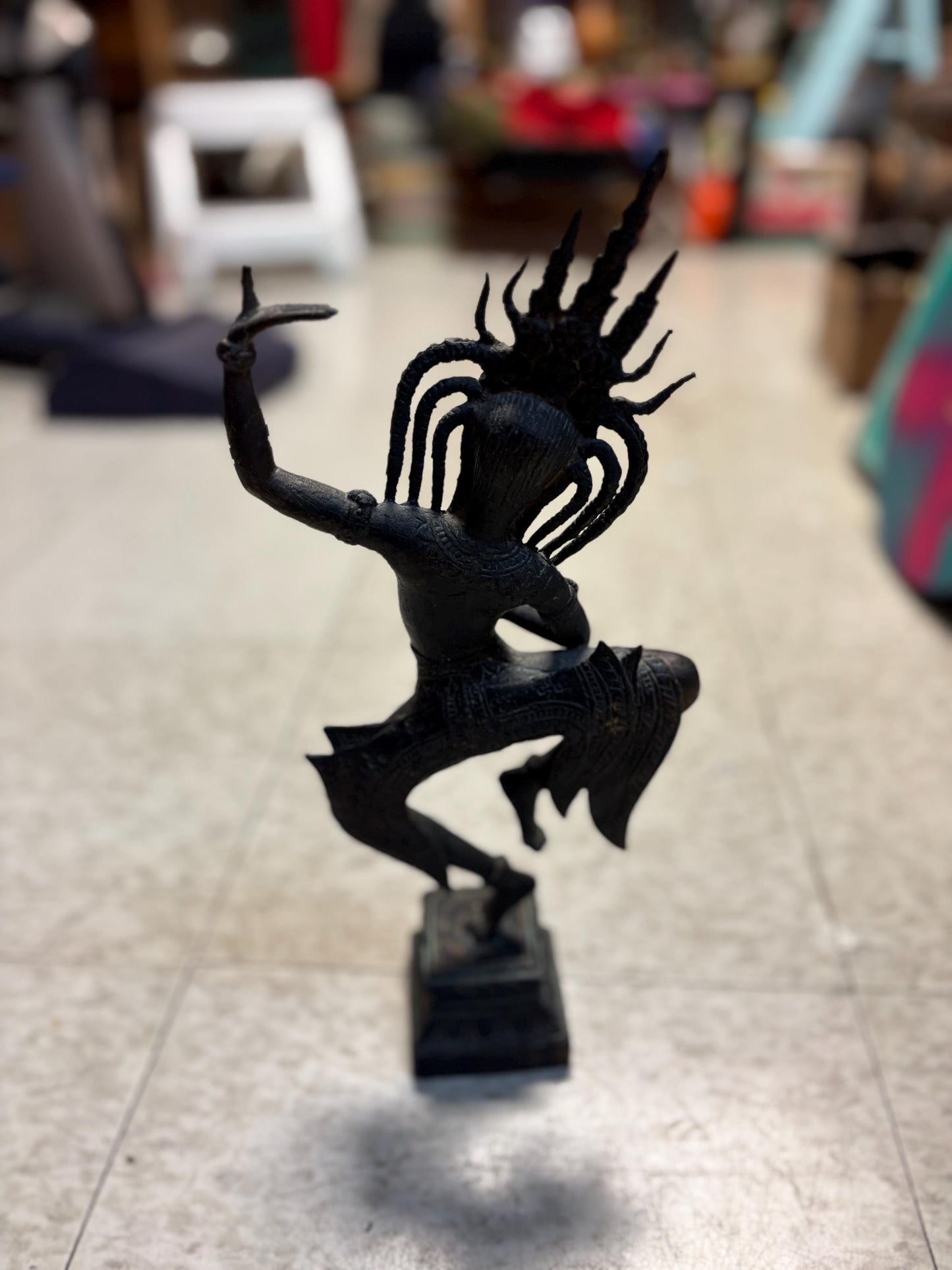 Amazing antique early 19 century 14 inch tall Indian ASPARA statue  religious iconic  great details and condition  wow