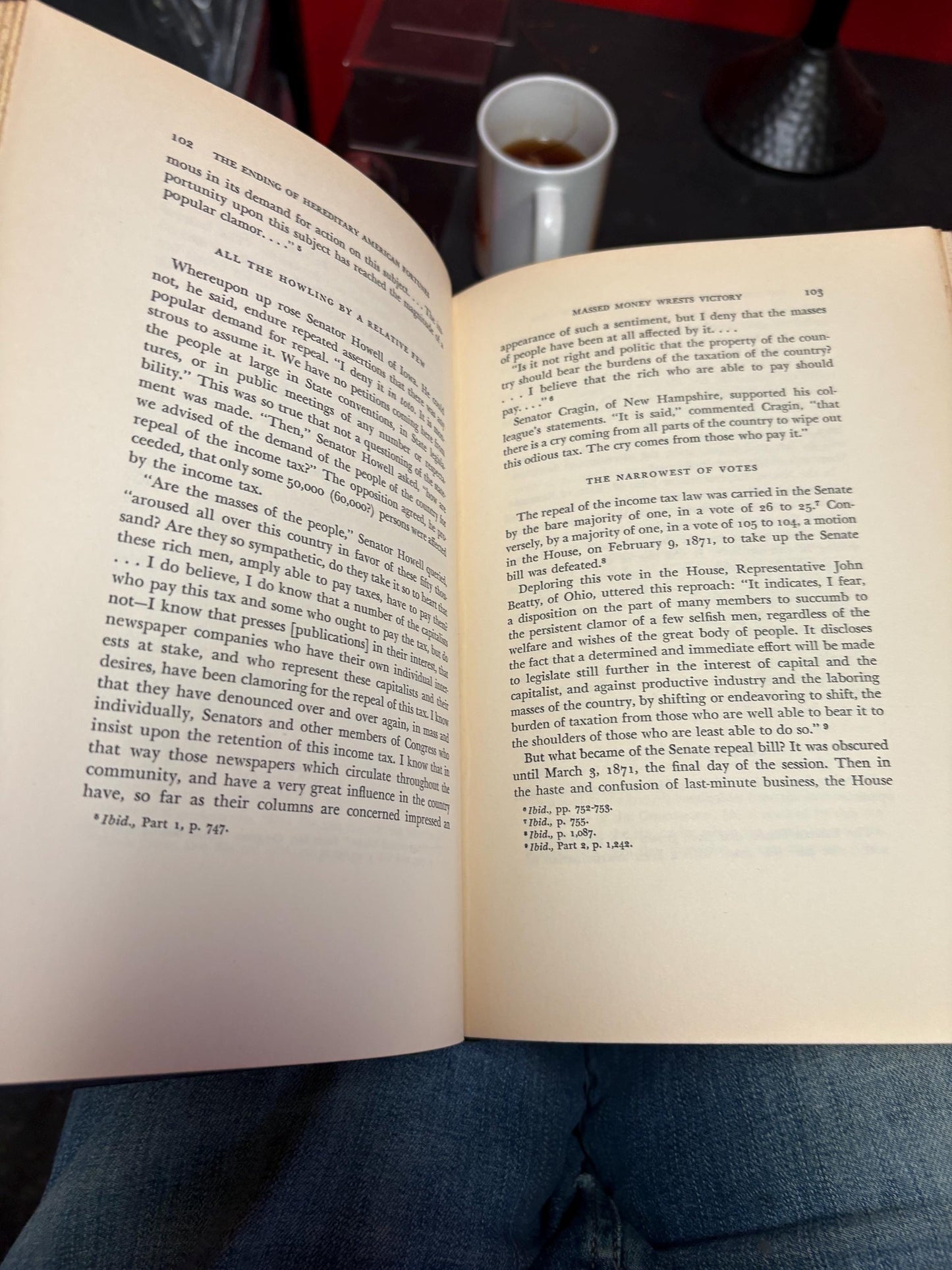 Beautiful 1939 first edition copy of the ending of heredity American fortunes by Gustav myers - so cool