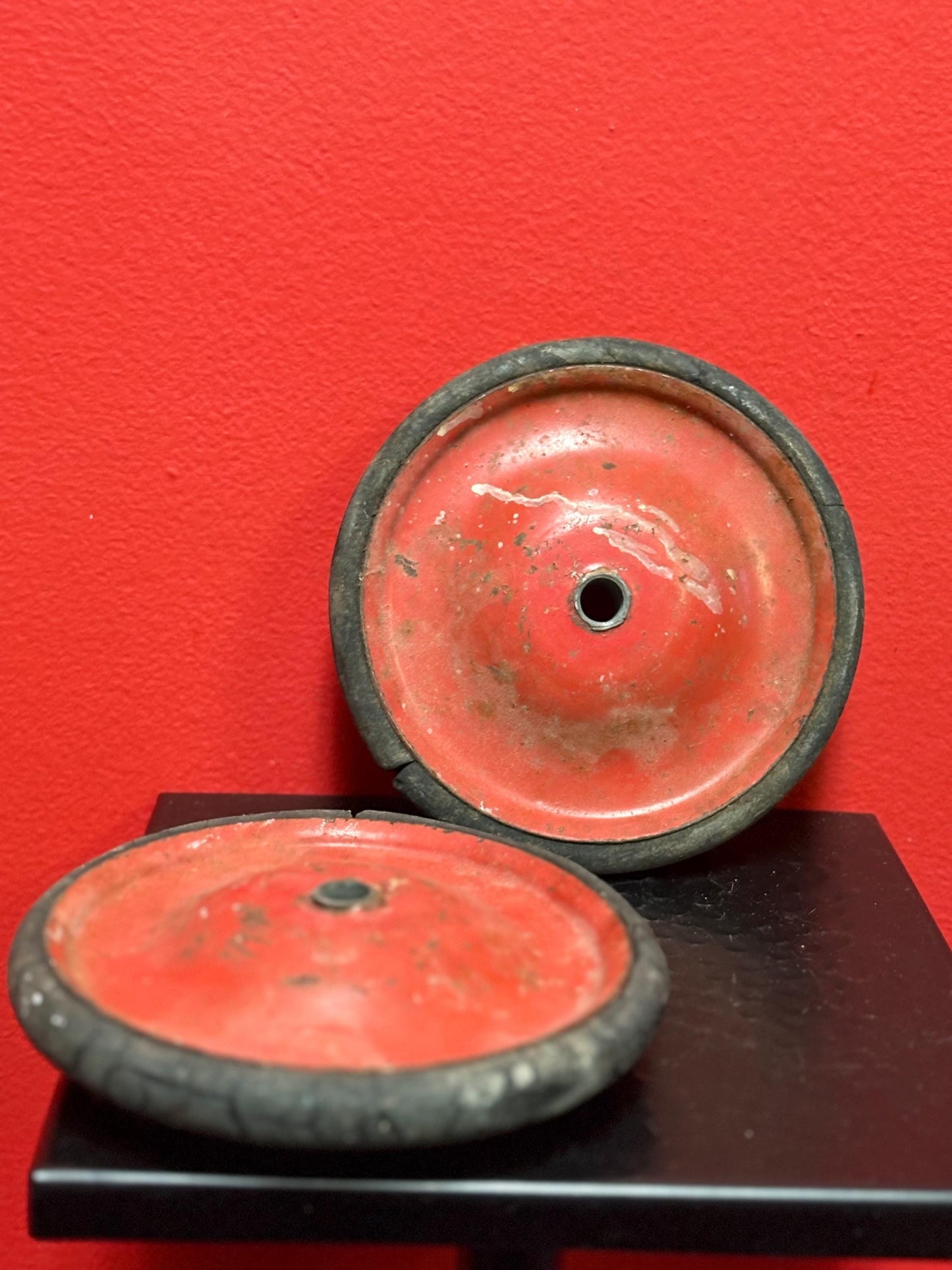 Cool 5.25 inch wide toy truck wheels  good condition