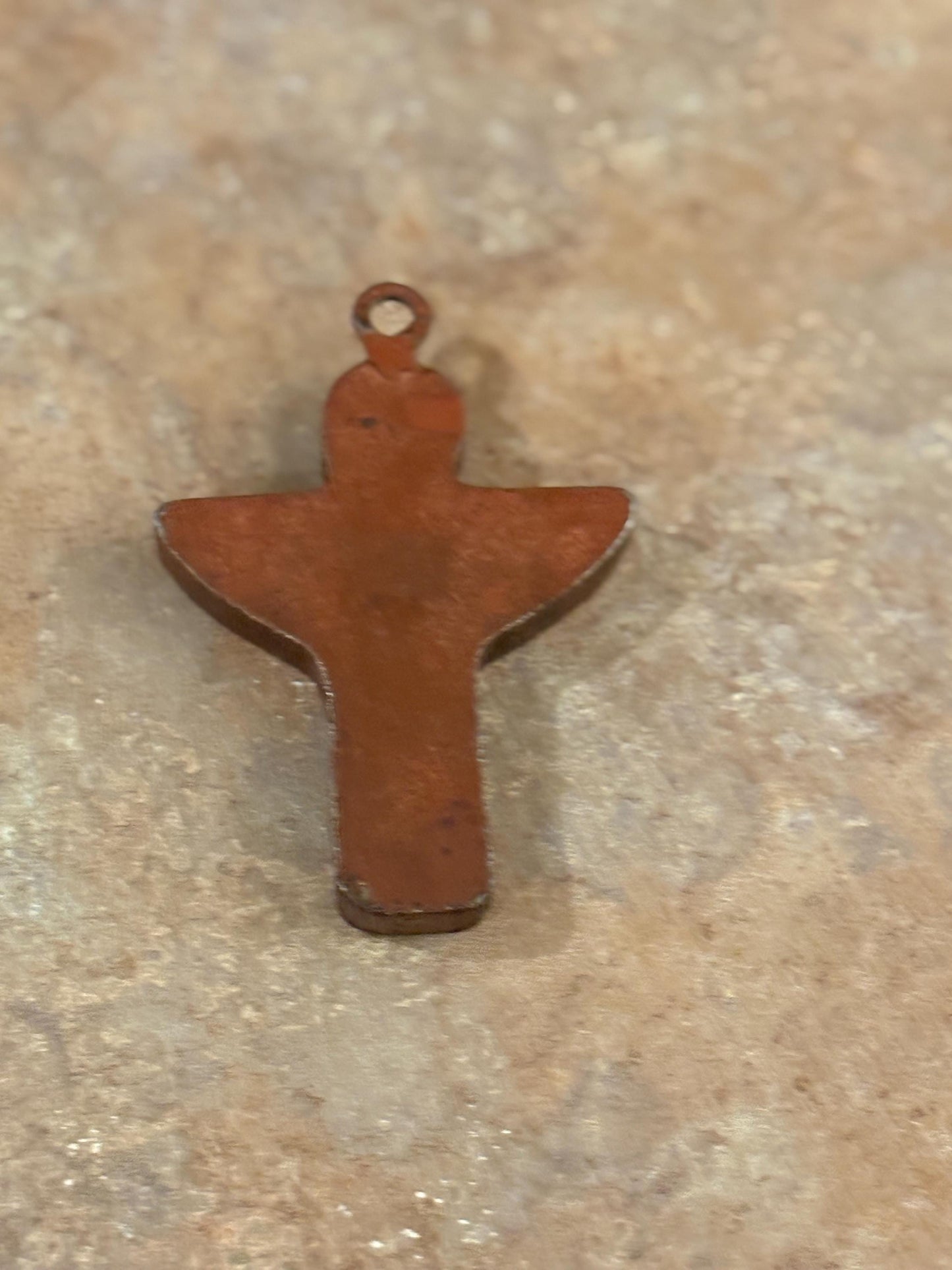 Beautiful antique 4 x 3 very heavy, bronze angel statue ready to hang   wonderful patina  wonderful Christmas gift