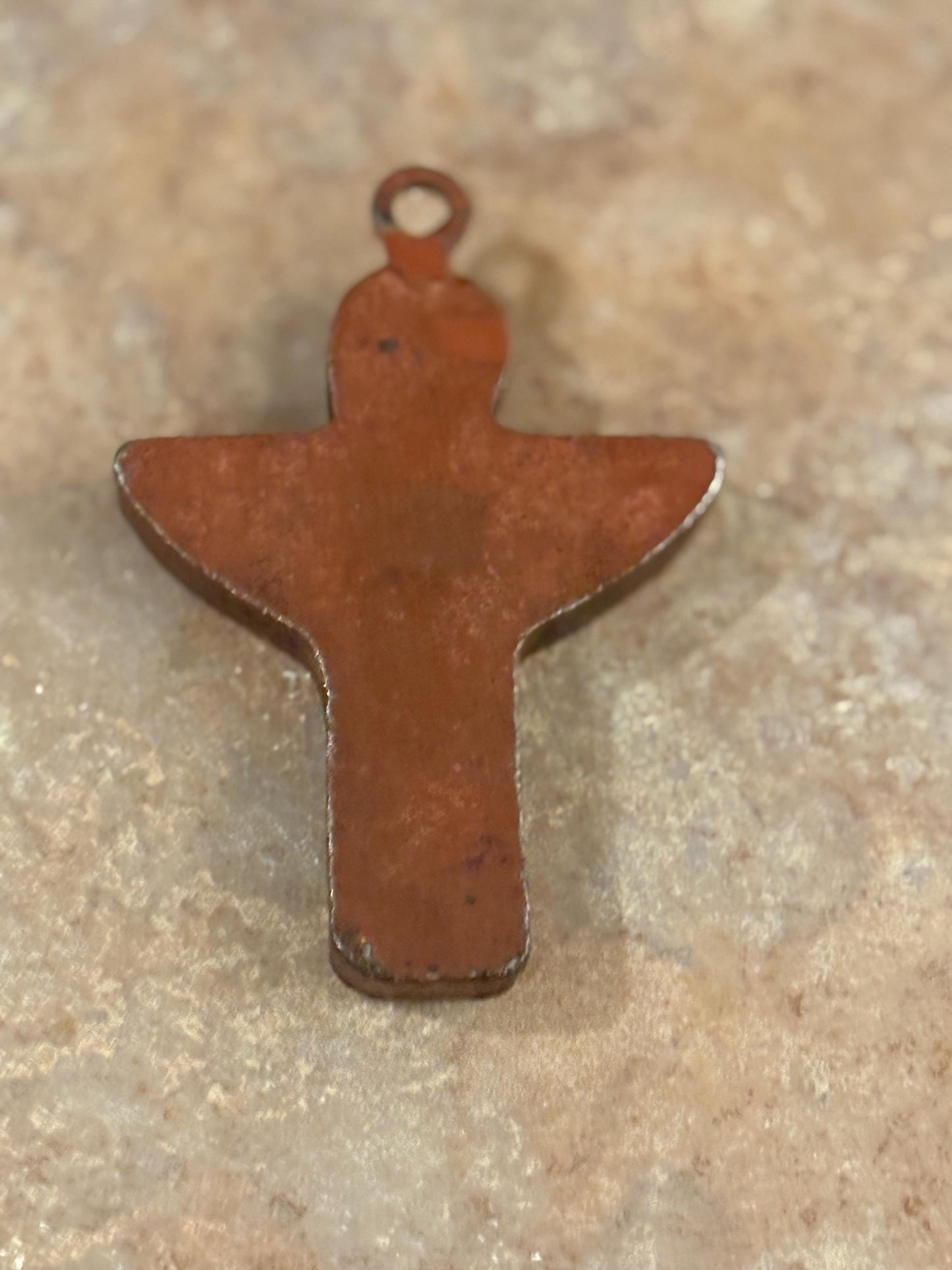 Beautiful antique 4 x 3 very heavy, bronze angel statue ready to hang   wonderful patina  wonderful Christmas gift