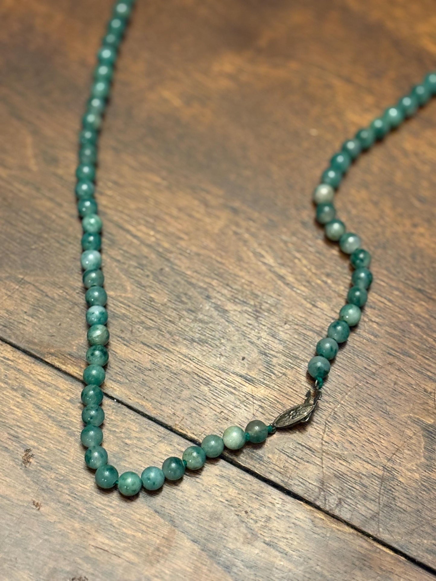 Stunning antique authentic Chinese Jade approximately 26 inch long necklace highest quality and perfect gift
