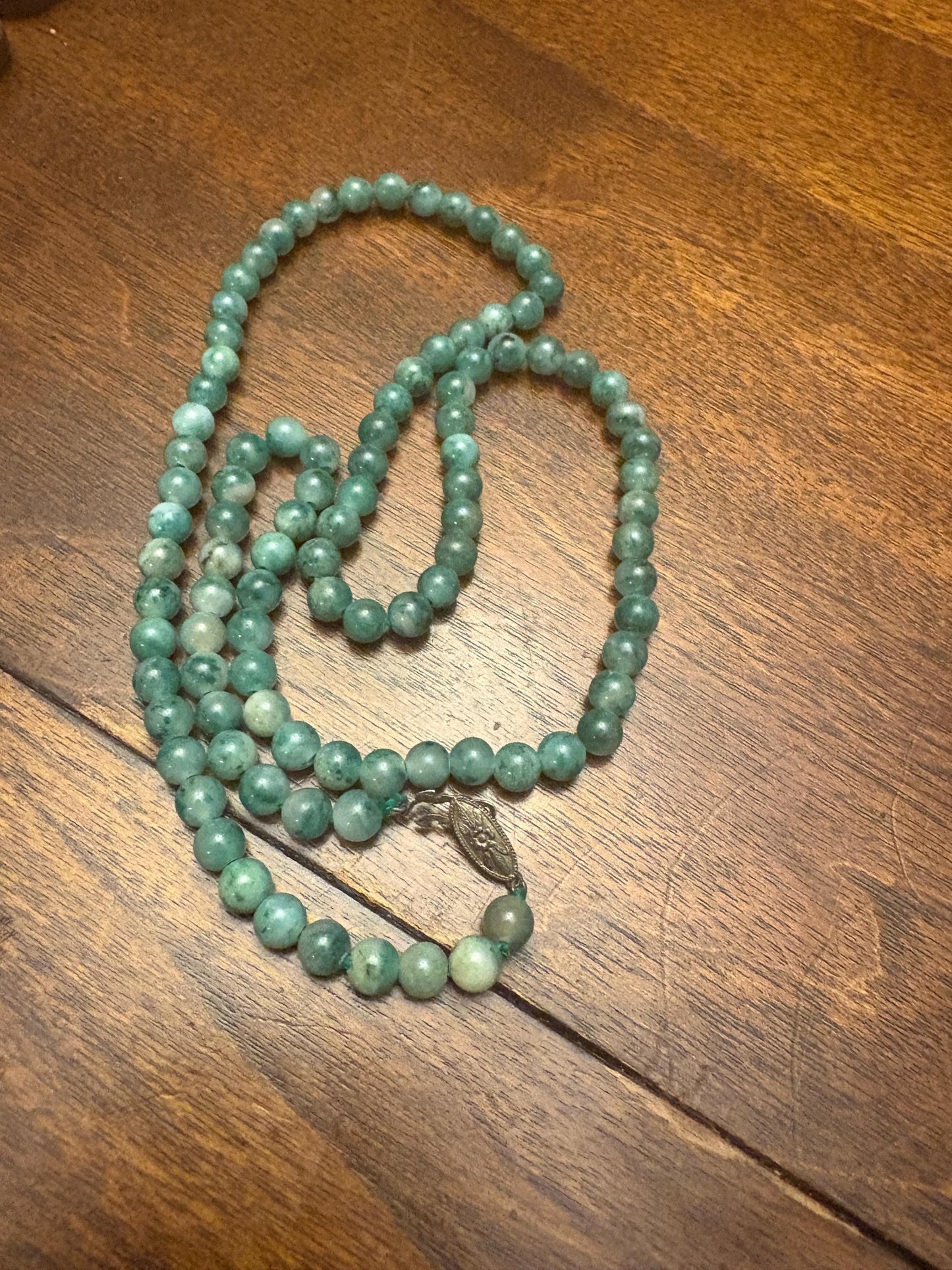 Stunning antique authentic Chinese Jade approximately 26 inch long necklace highest quality and perfect gift