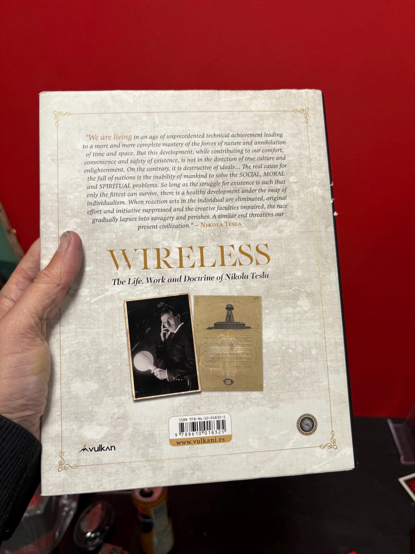Fancy book entitled Wireless  - the life work and doctrine of NIKOLA TESLA  wonderful pictures  great reading and great gift