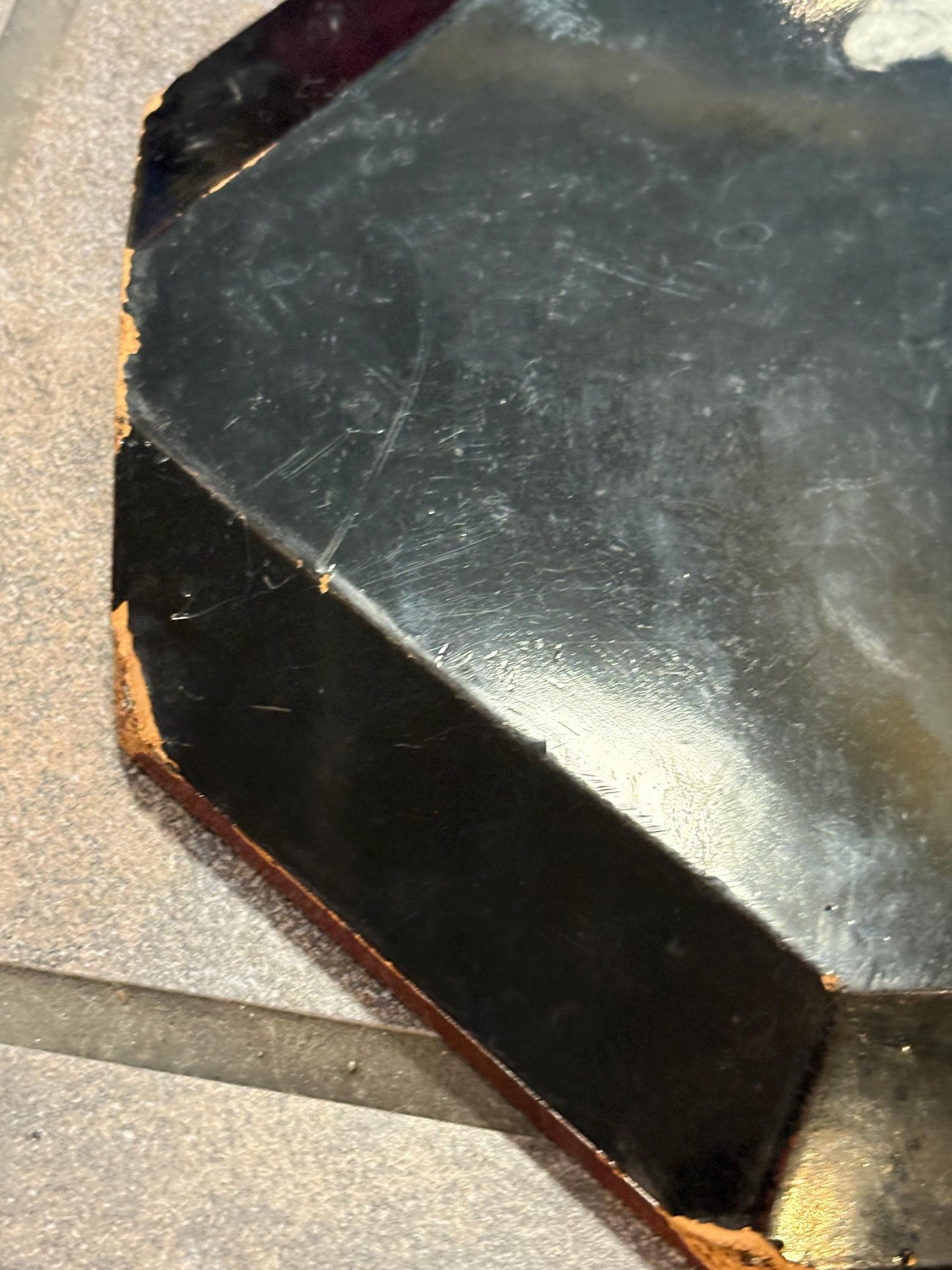 Stunning 19 century Japanese lacquer plaque ready to hang   9 inches across  some scratches