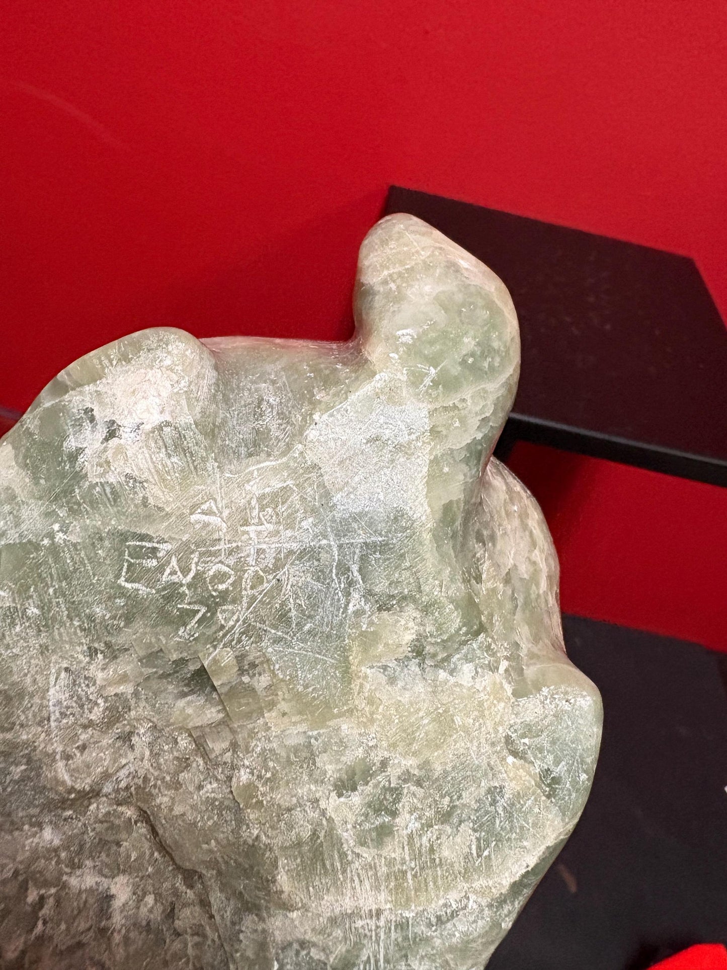 Soapstone 9 x 4 inch high heavy signed beaver