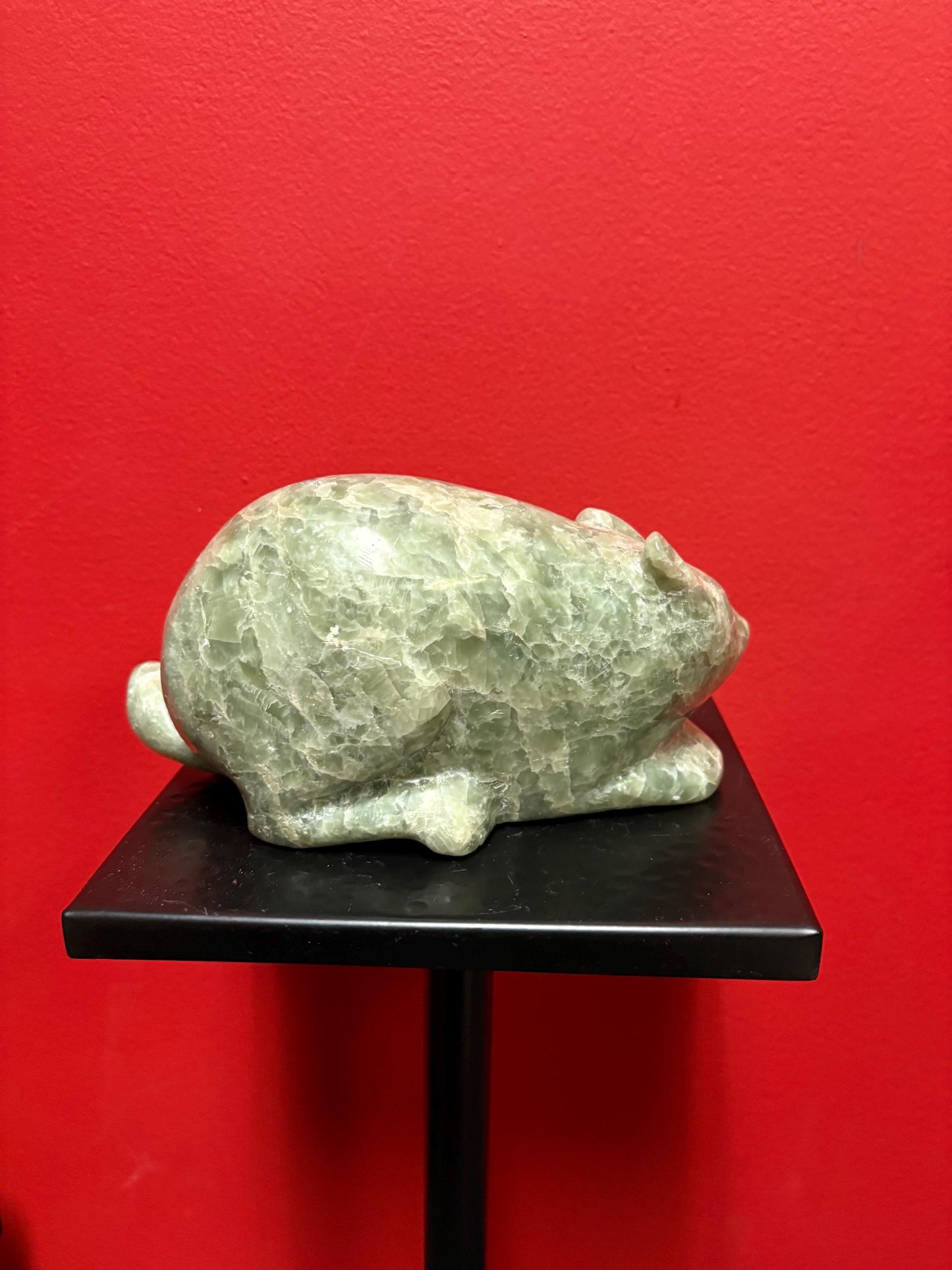 Soapstone 9 x 4 inch high heavy signed beaver