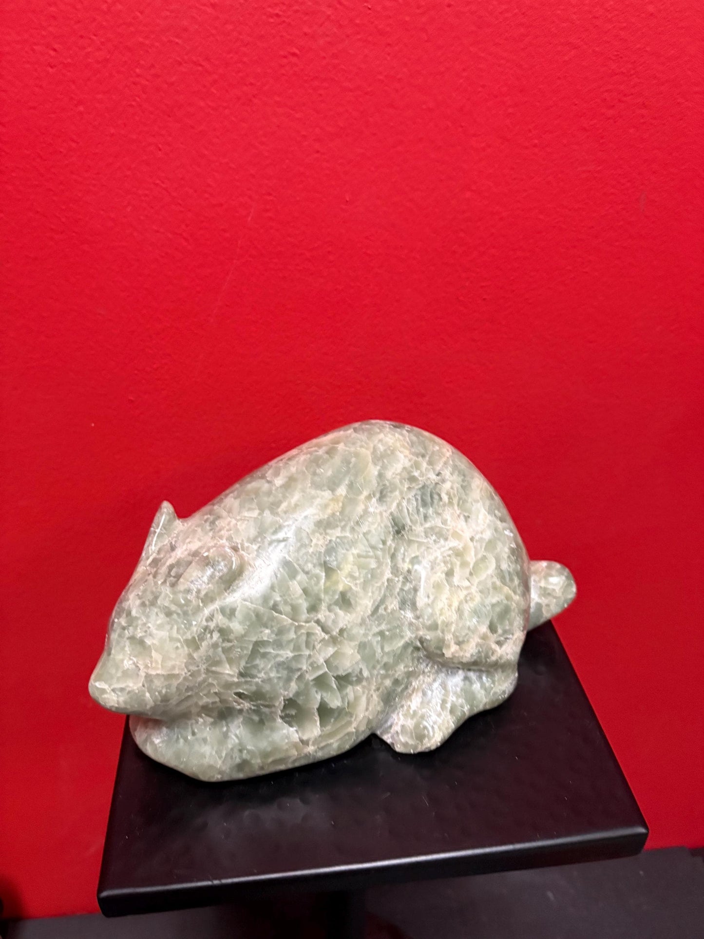 Soapstone 9 x 4 inch high heavy signed beaver