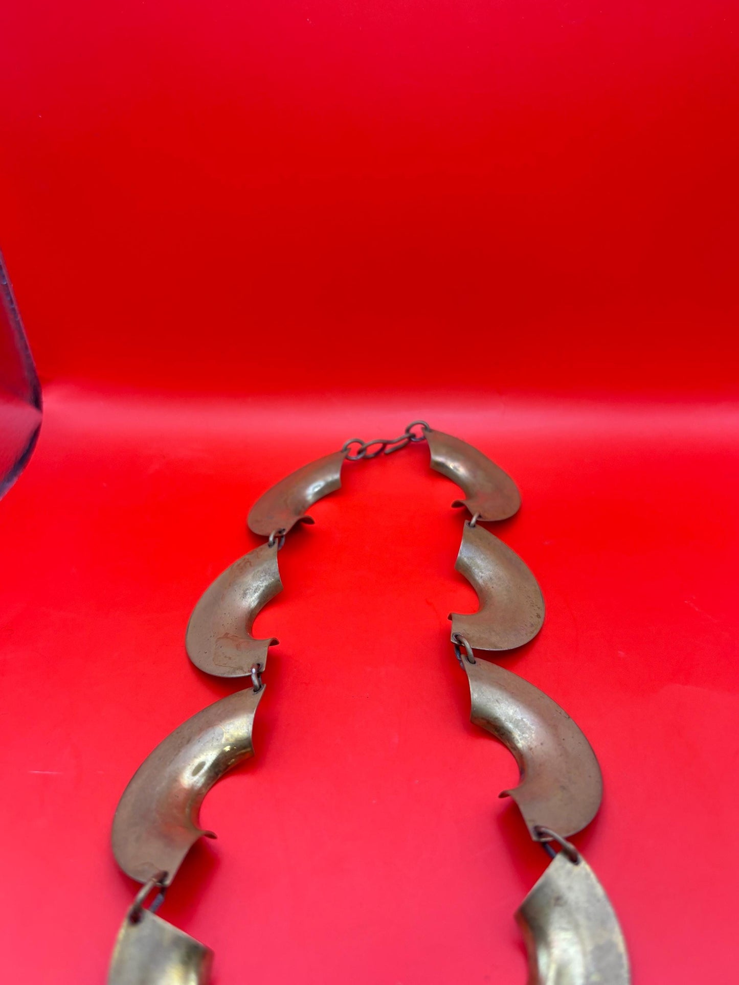 Lovely 16 inch brass boho vintage necklace