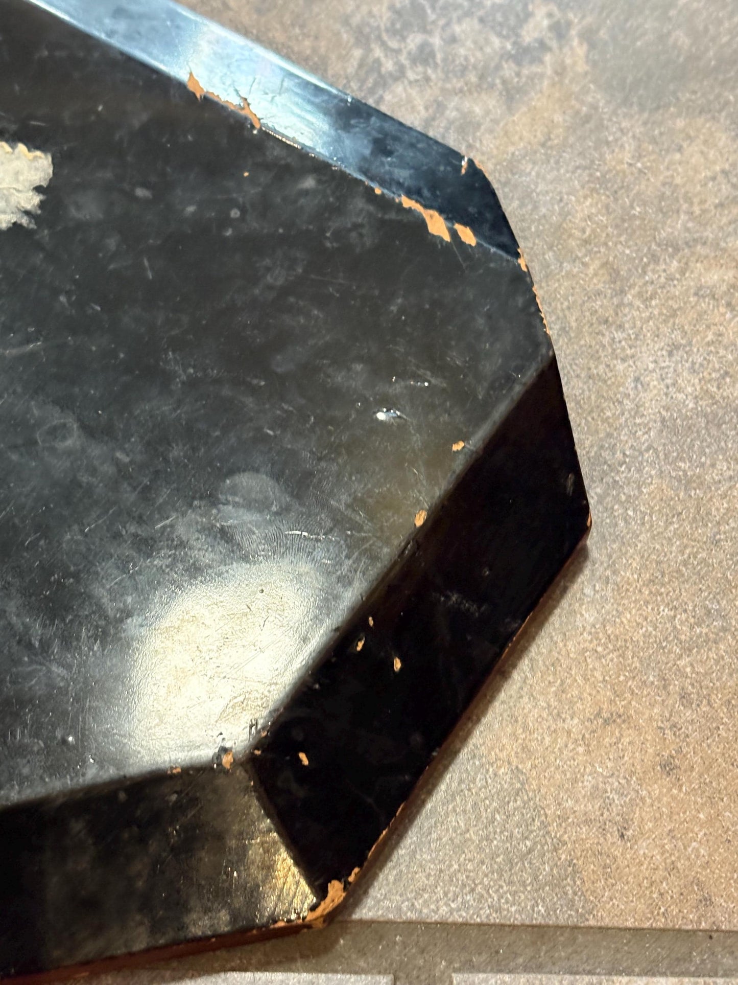 Stunning 19 century Japanese lacquer plaque ready to hang   9 inches across  some scratches