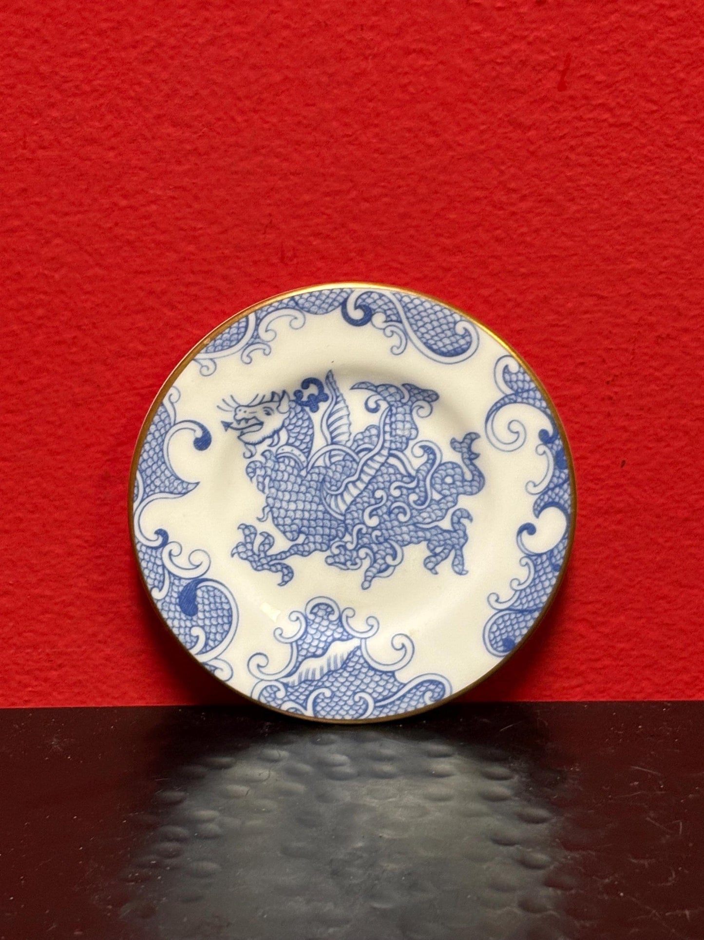 Royal Worcester dragon plate  3 1/2 inches - perfect condition