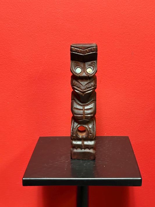 10 inch tall vintage New Zealand Maori totem statue