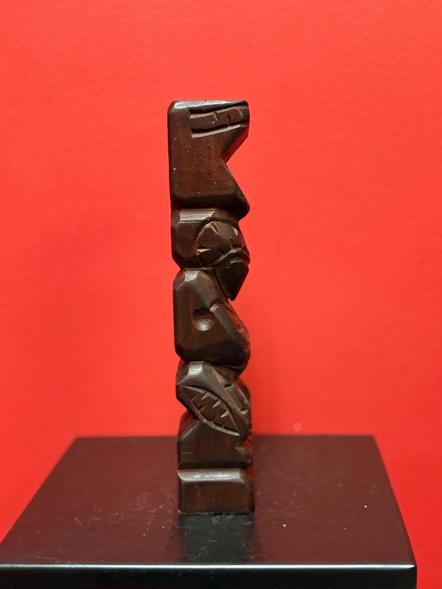 10 inch tall vintage New Zealand Maori totem statue