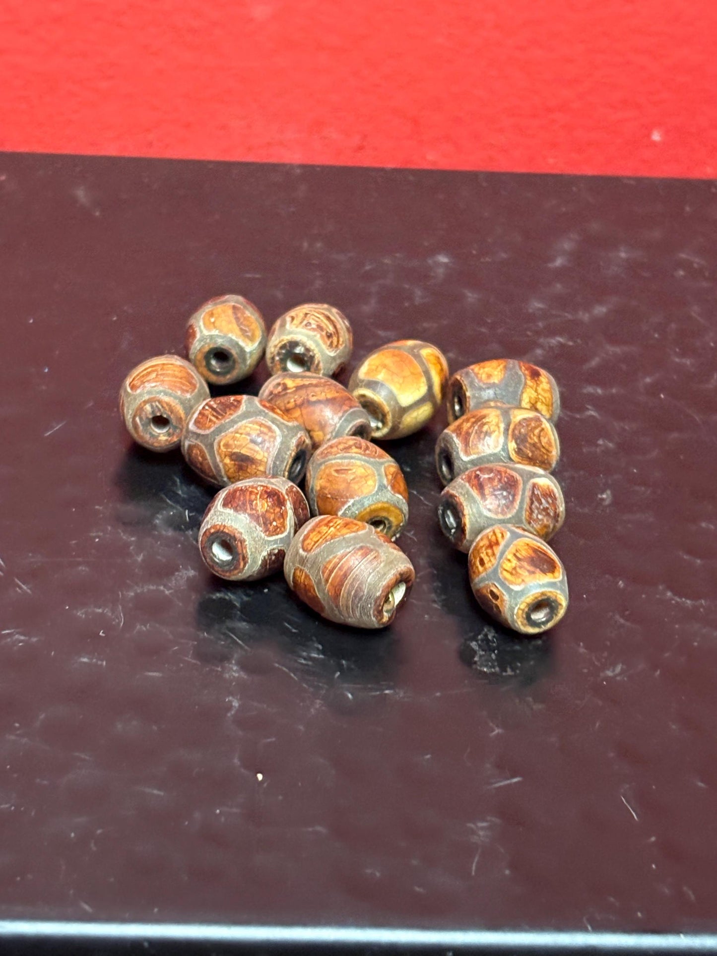 Set of 30 early antique indigenous Venetian glass trade beads  perfect for collecting or necklace making -