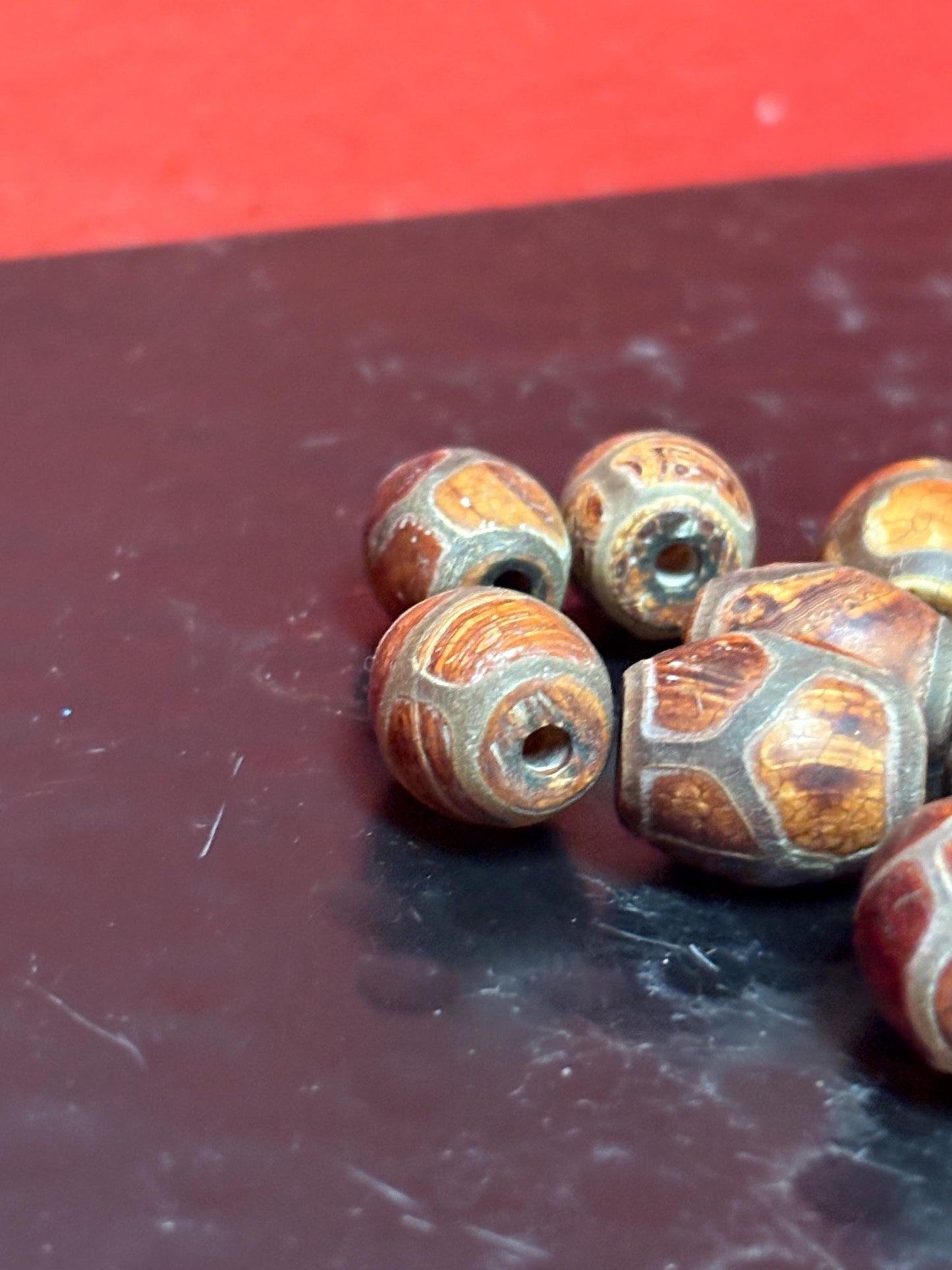 Set of 30 early antique indigenous Venetian glass trade beads  perfect for collecting or necklace making -