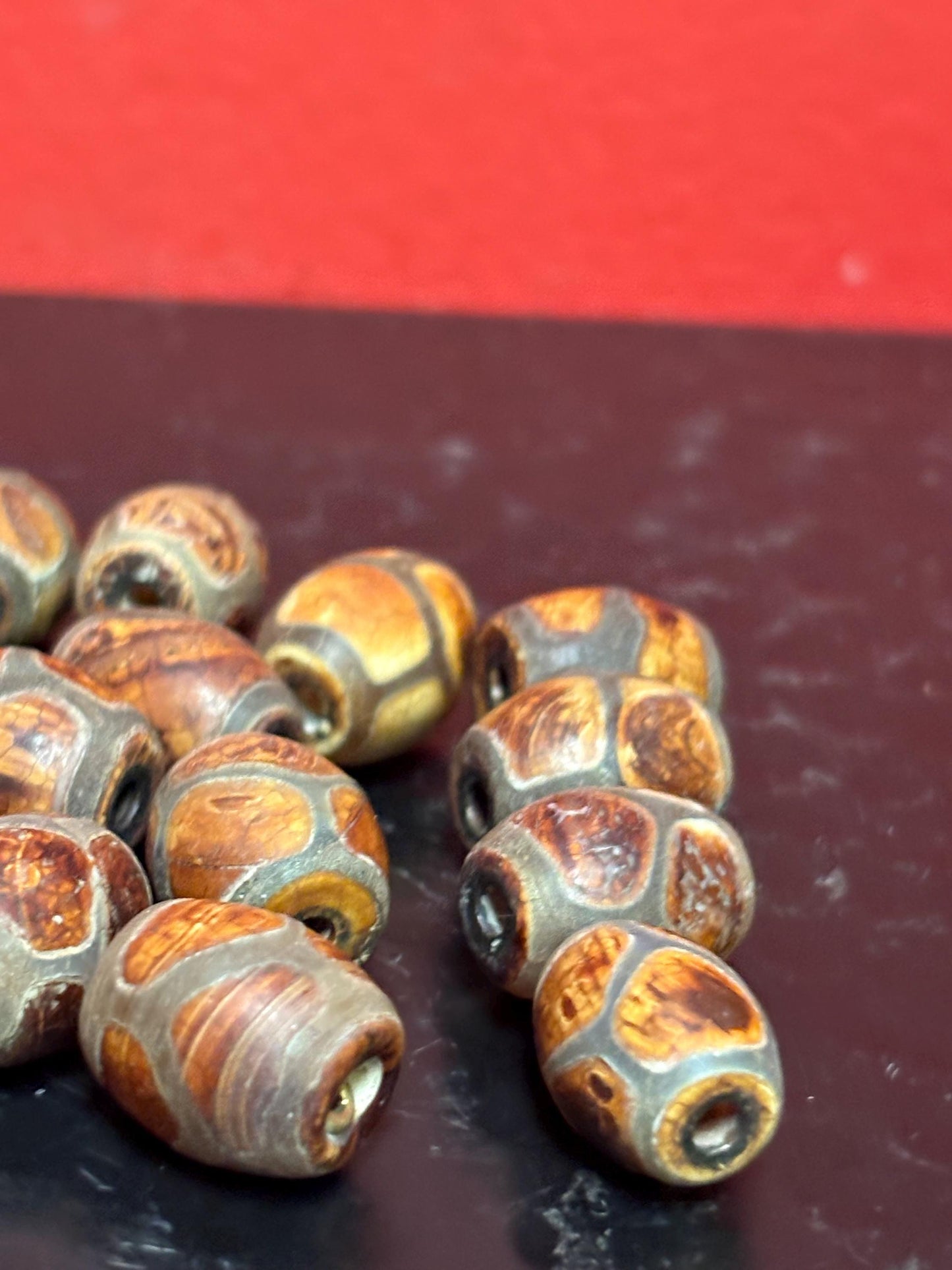 Set of 30 early antique indigenous Venetian glass trade beads  perfect for collecting or necklace making -