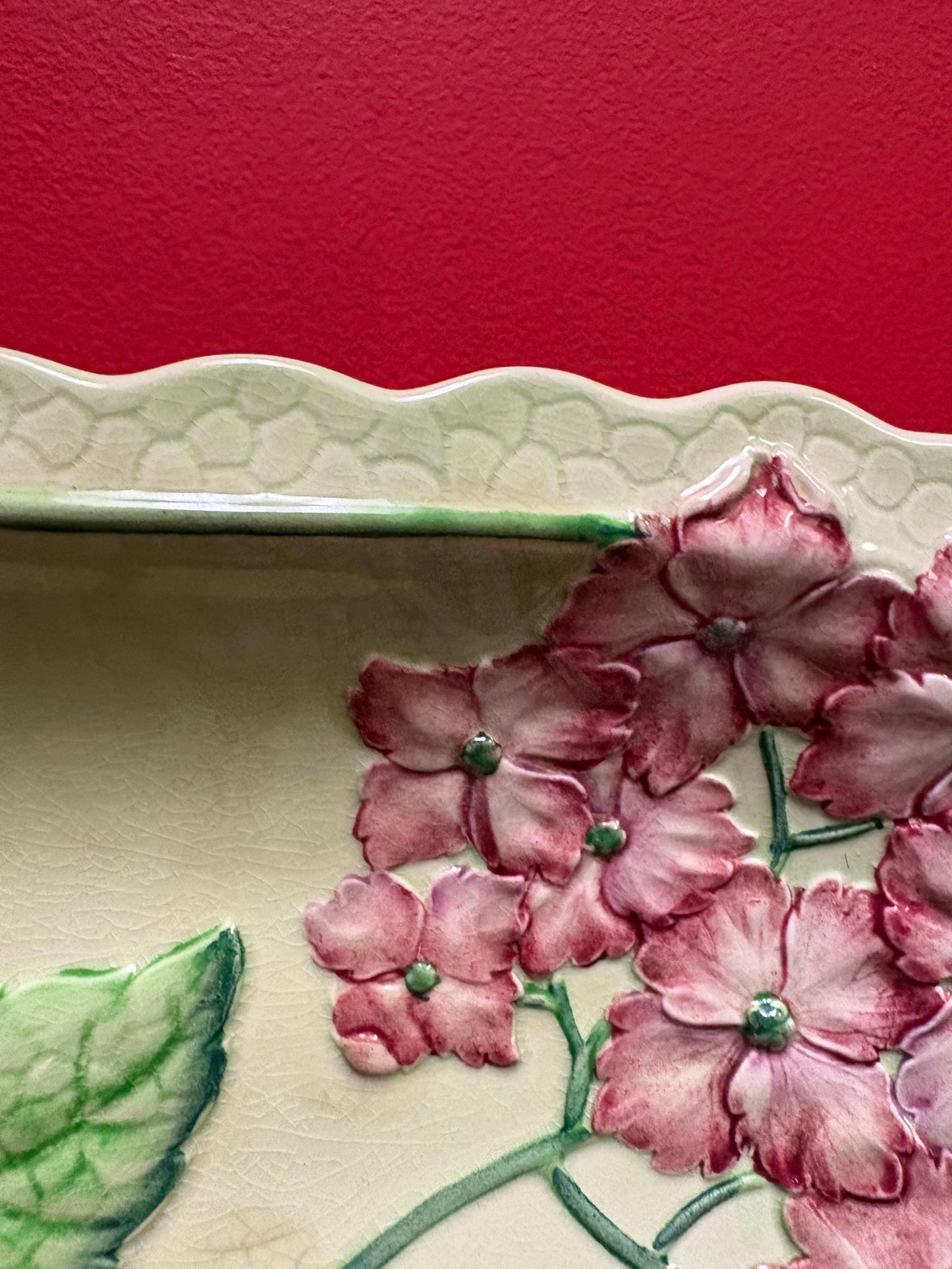 Carlton ware Australian design to 13 1/2 x 7 wide dish with minor crazing