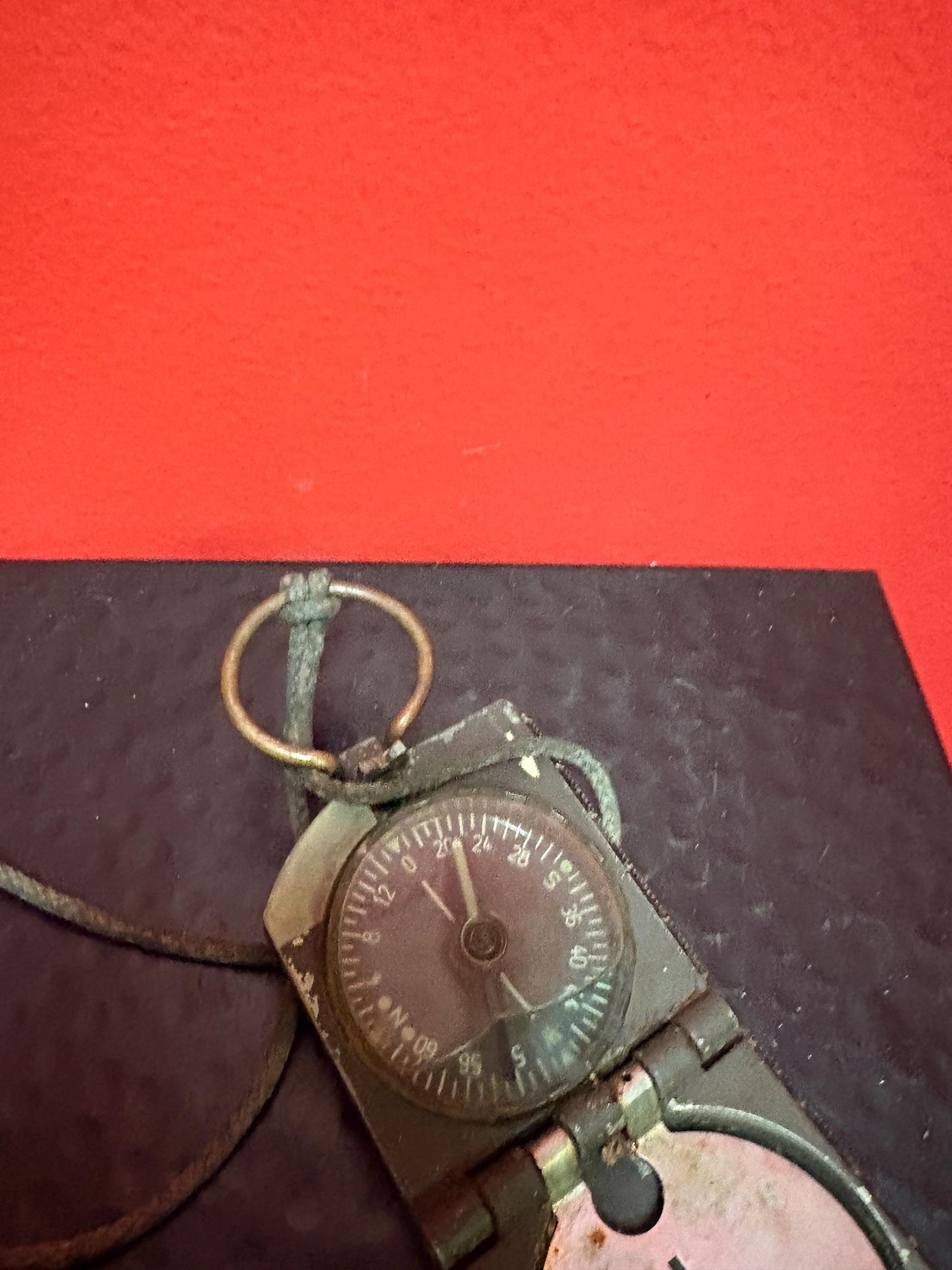 Very old army compass  6 inches long as is but seems to work