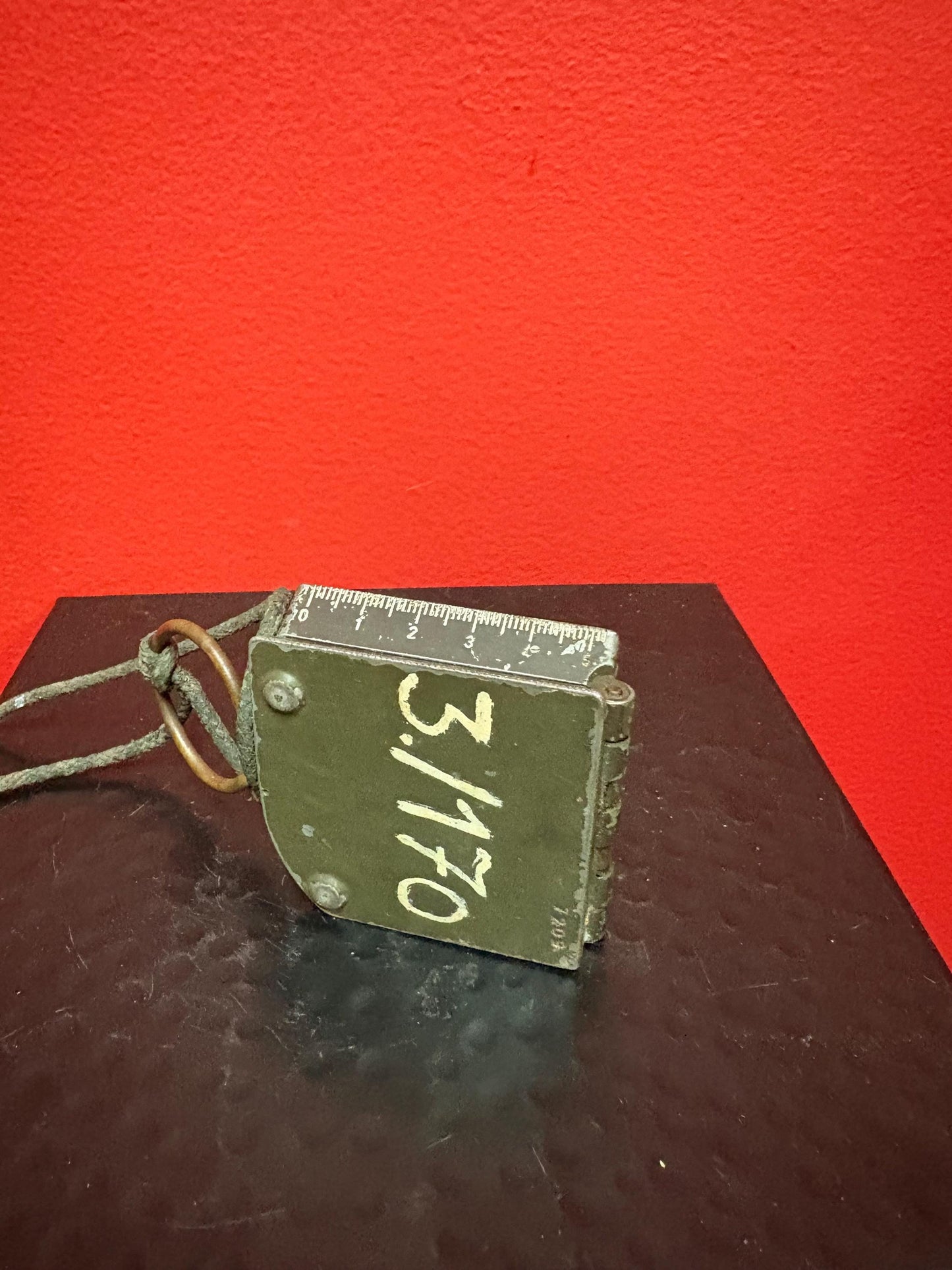 Very old army compass  6 inches long as is but seems to work