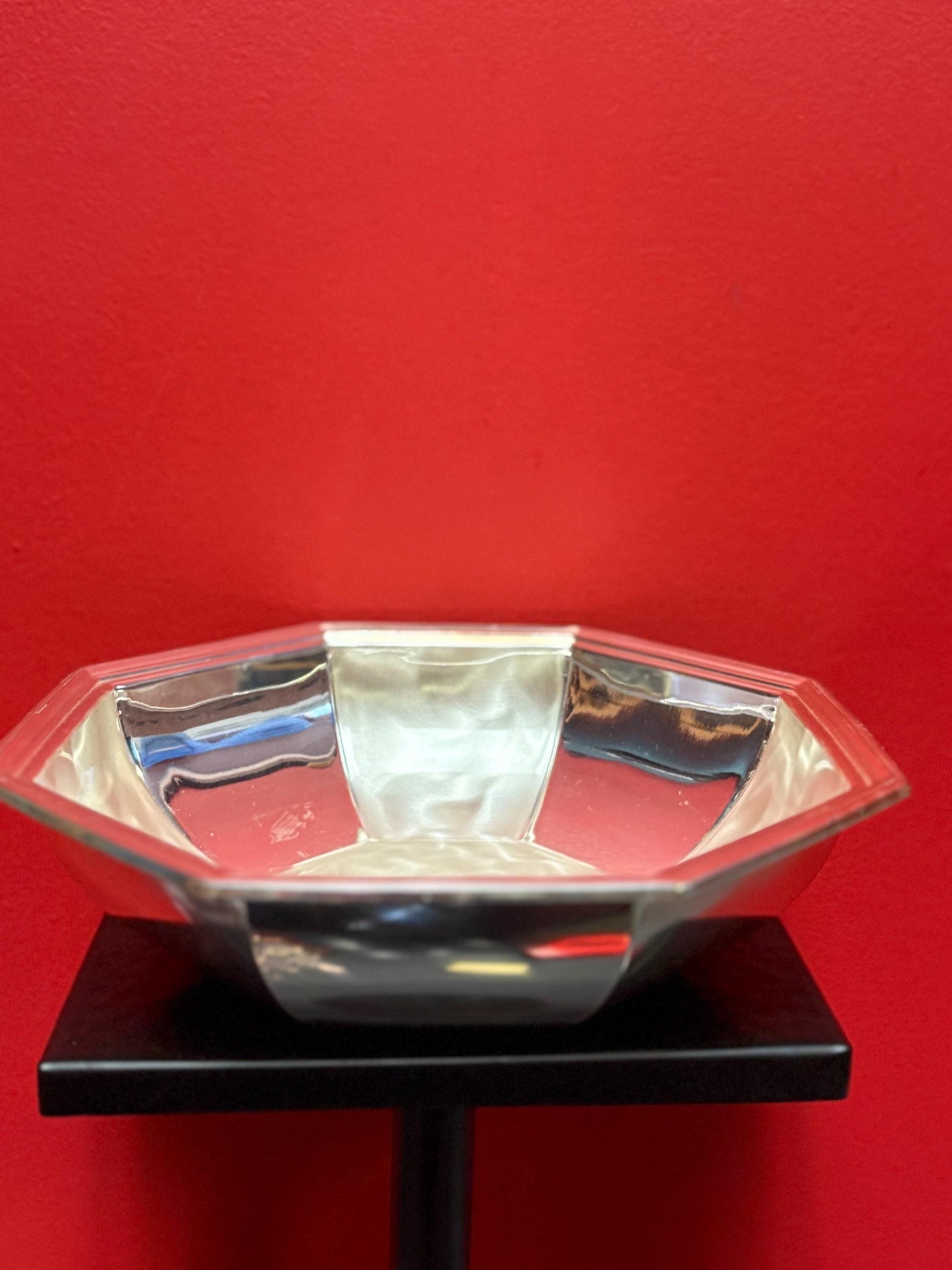 Beautiful 9 inch mid-century modern silver plated German bowl