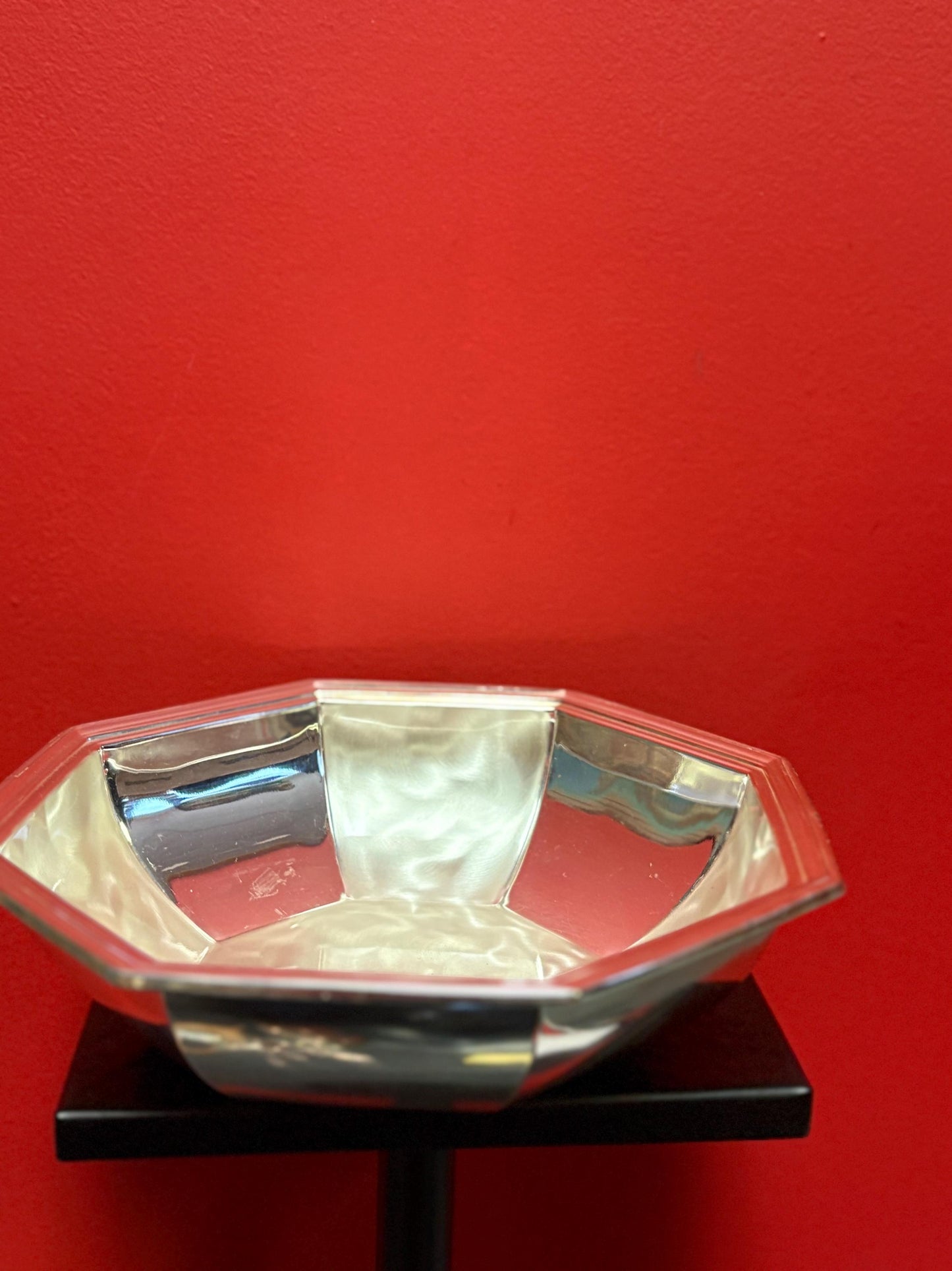 Beautiful 9 inch mid-century modern silver plated German bowl