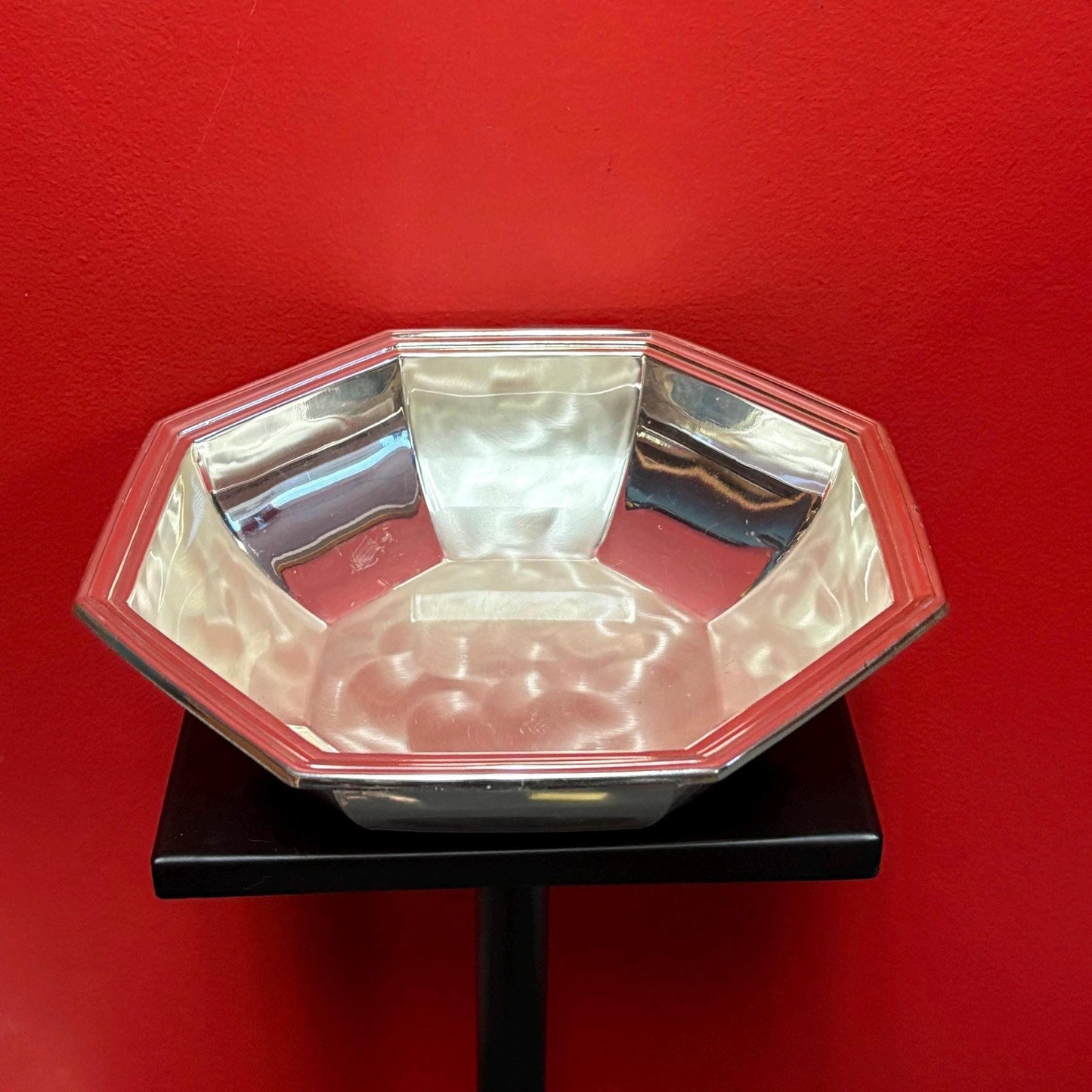 Beautiful 9 inch mid-century modern silver plated German bowl