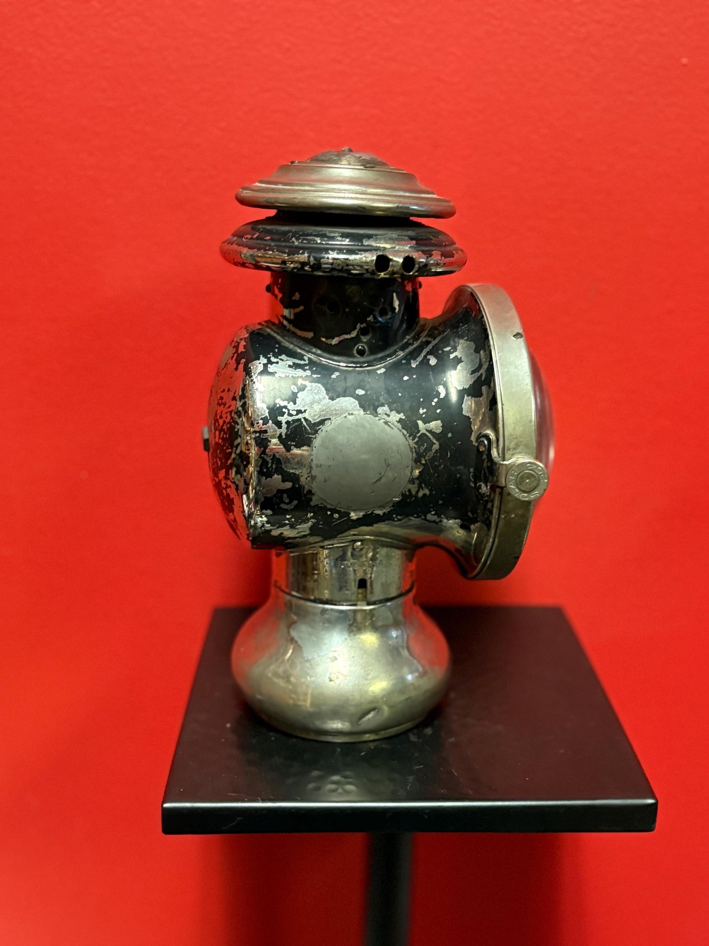 Antique 9 inch high automobile car lamp - used condition car museum worthy