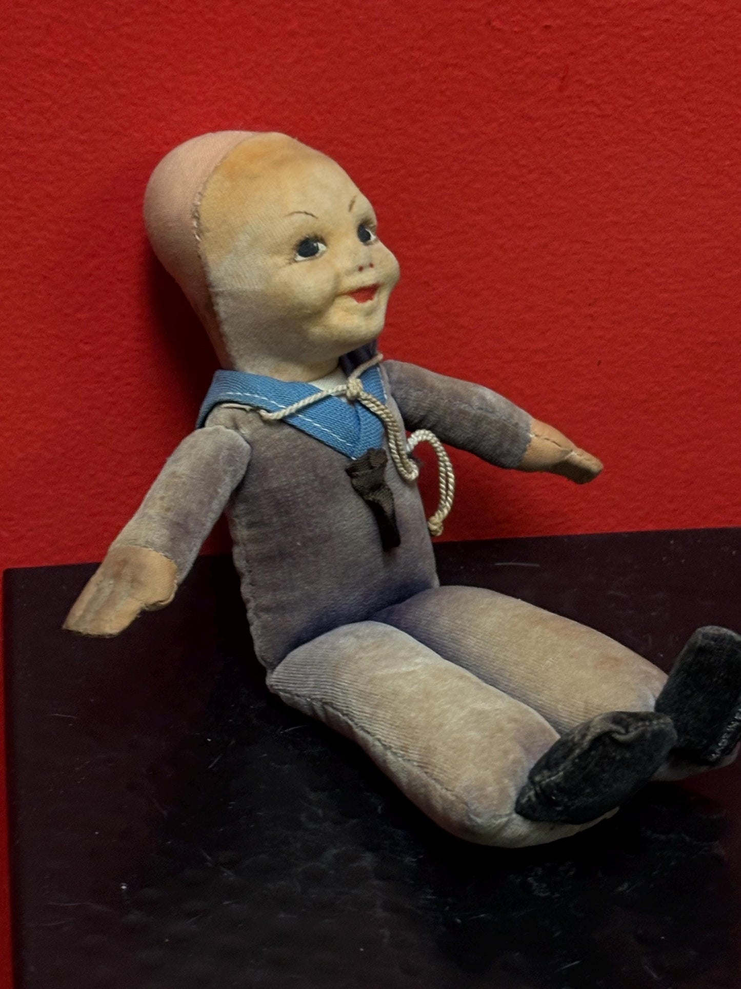 RMS SAXONIA cloth navy doll  in antique condition  8 inches  Nora Wellings  English -