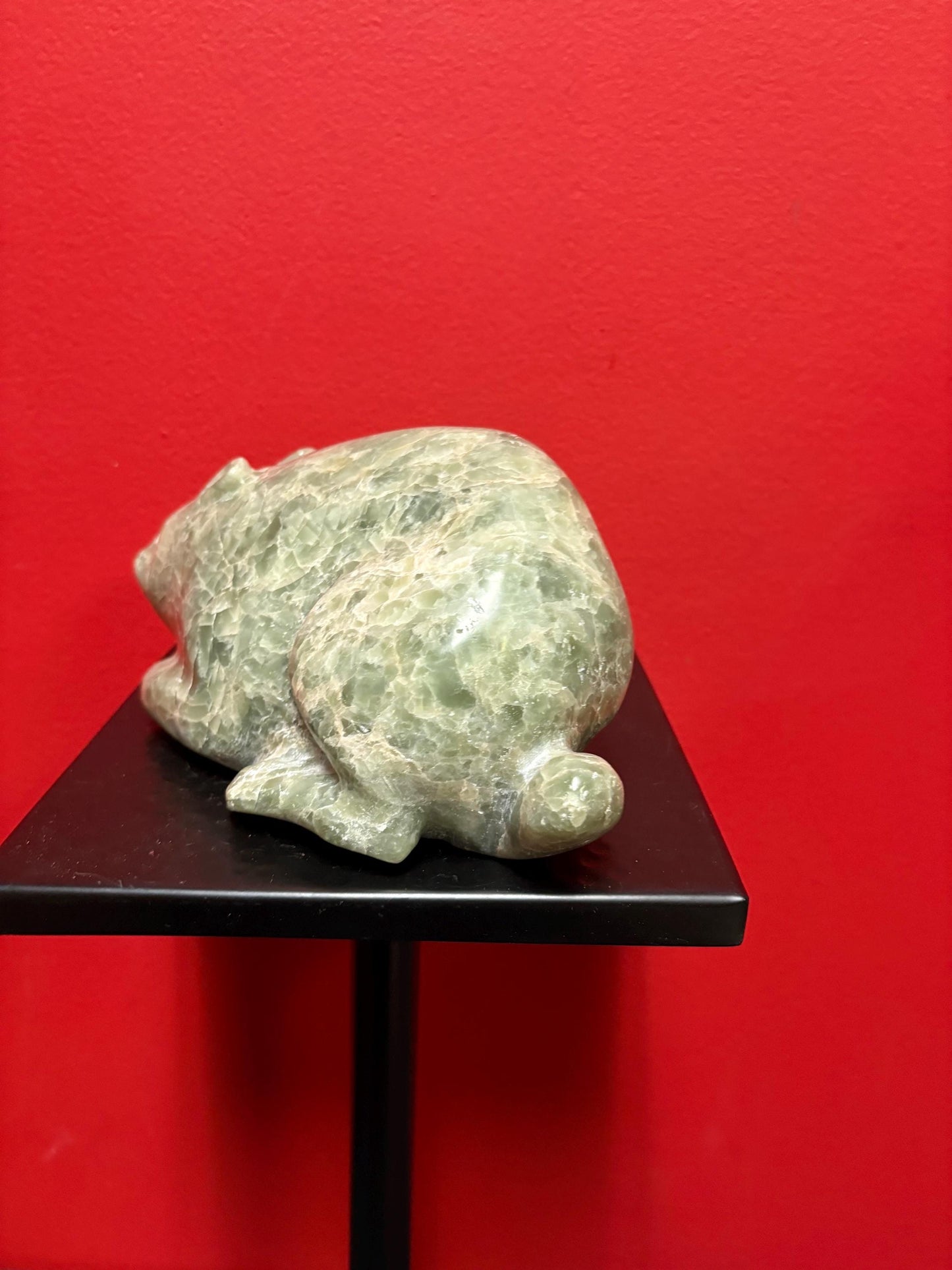 Soapstone 9 x 4 inch high heavy signed beaver