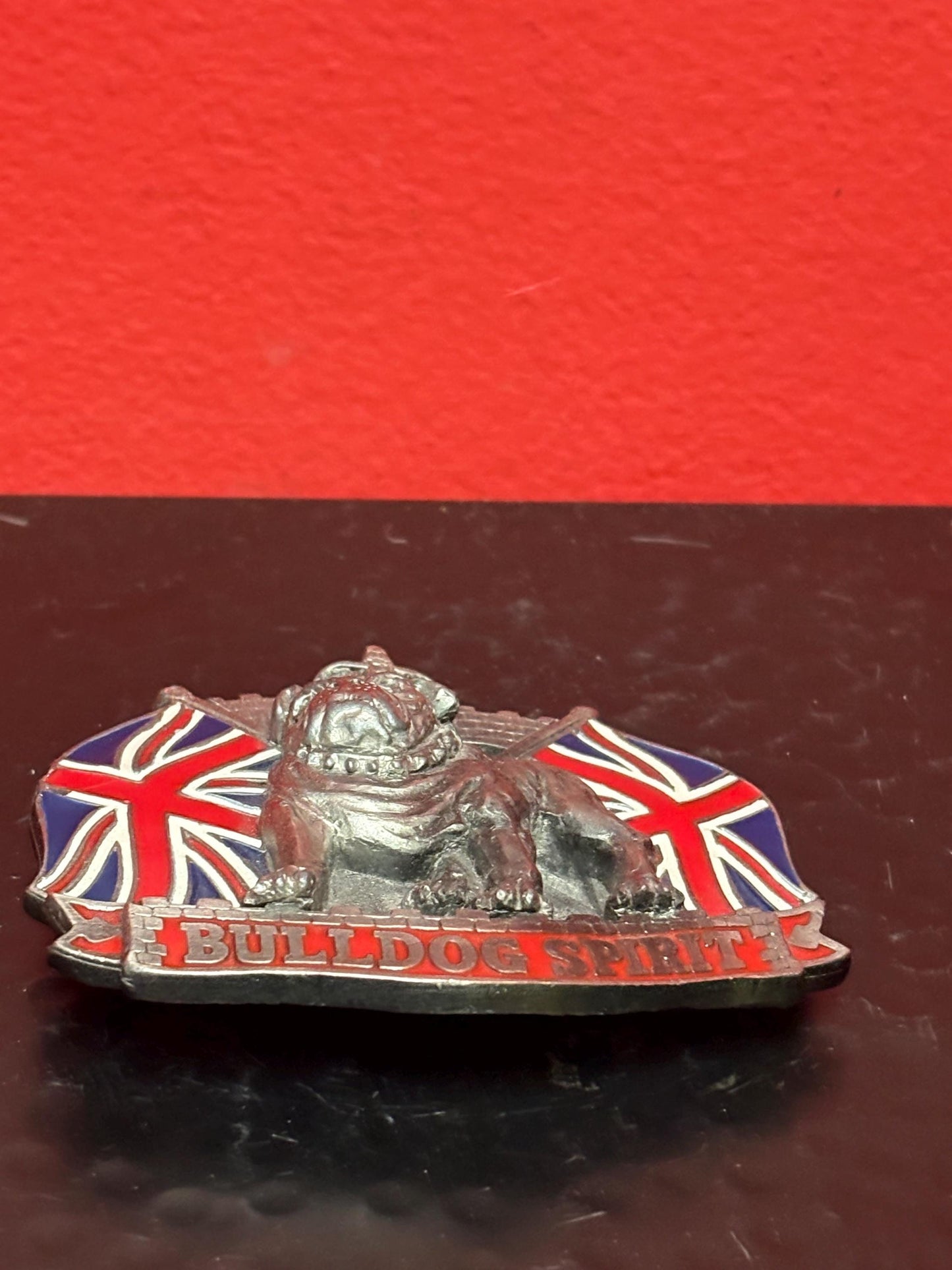 American heavy bulldog spirit belt buckle - 3 inches long  statement piece