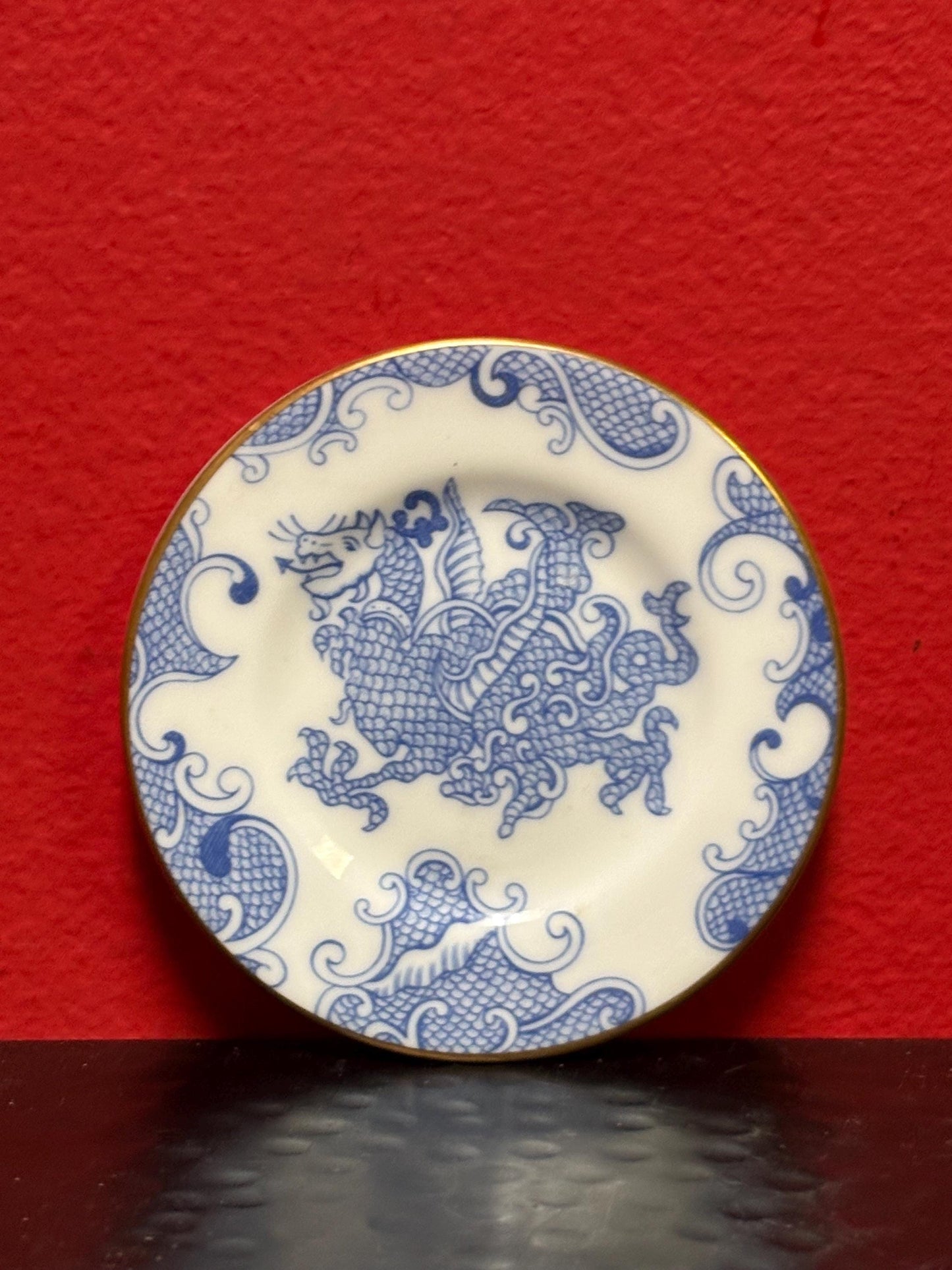 Royal Worcester dragon plate  3 1/2 inches - perfect condition