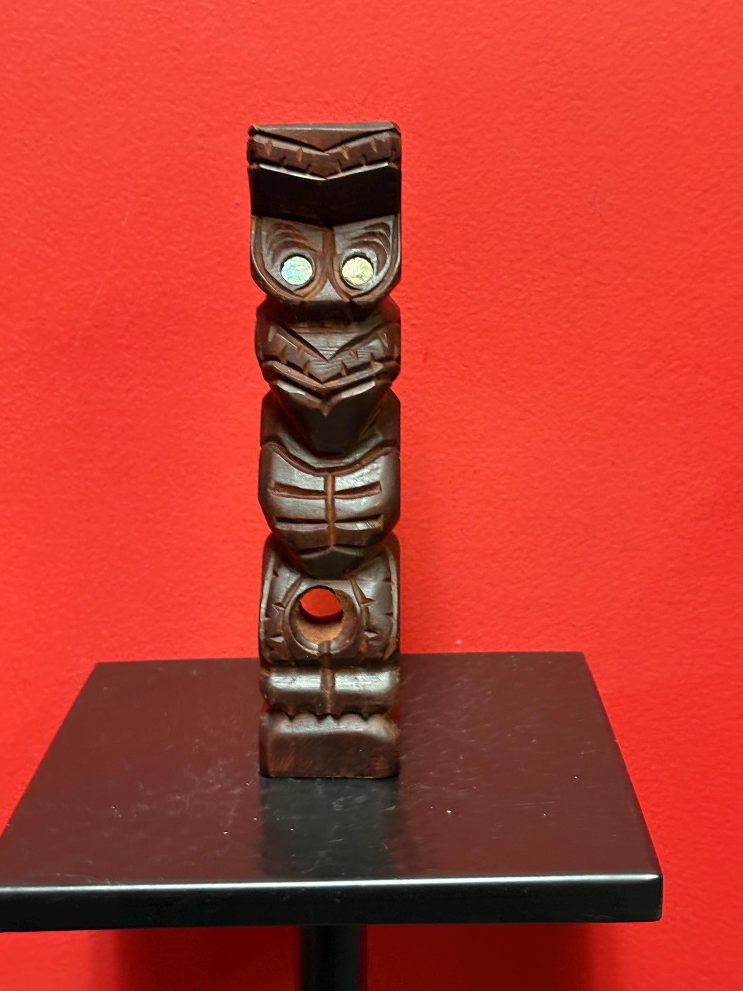 10 inch tall vintage New Zealand Maori totem statue