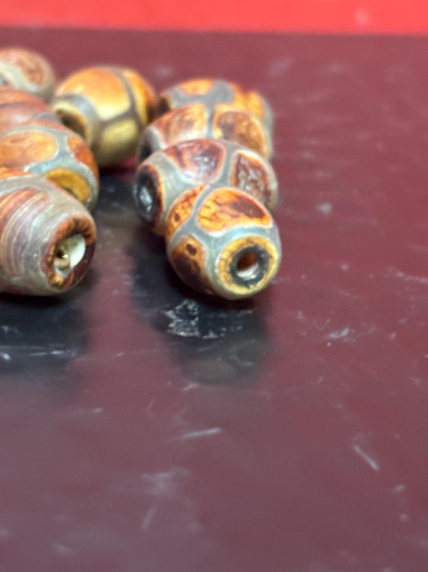 Set of 30 early antique indigenous Venetian glass trade beads  perfect for collecting or necklace making -