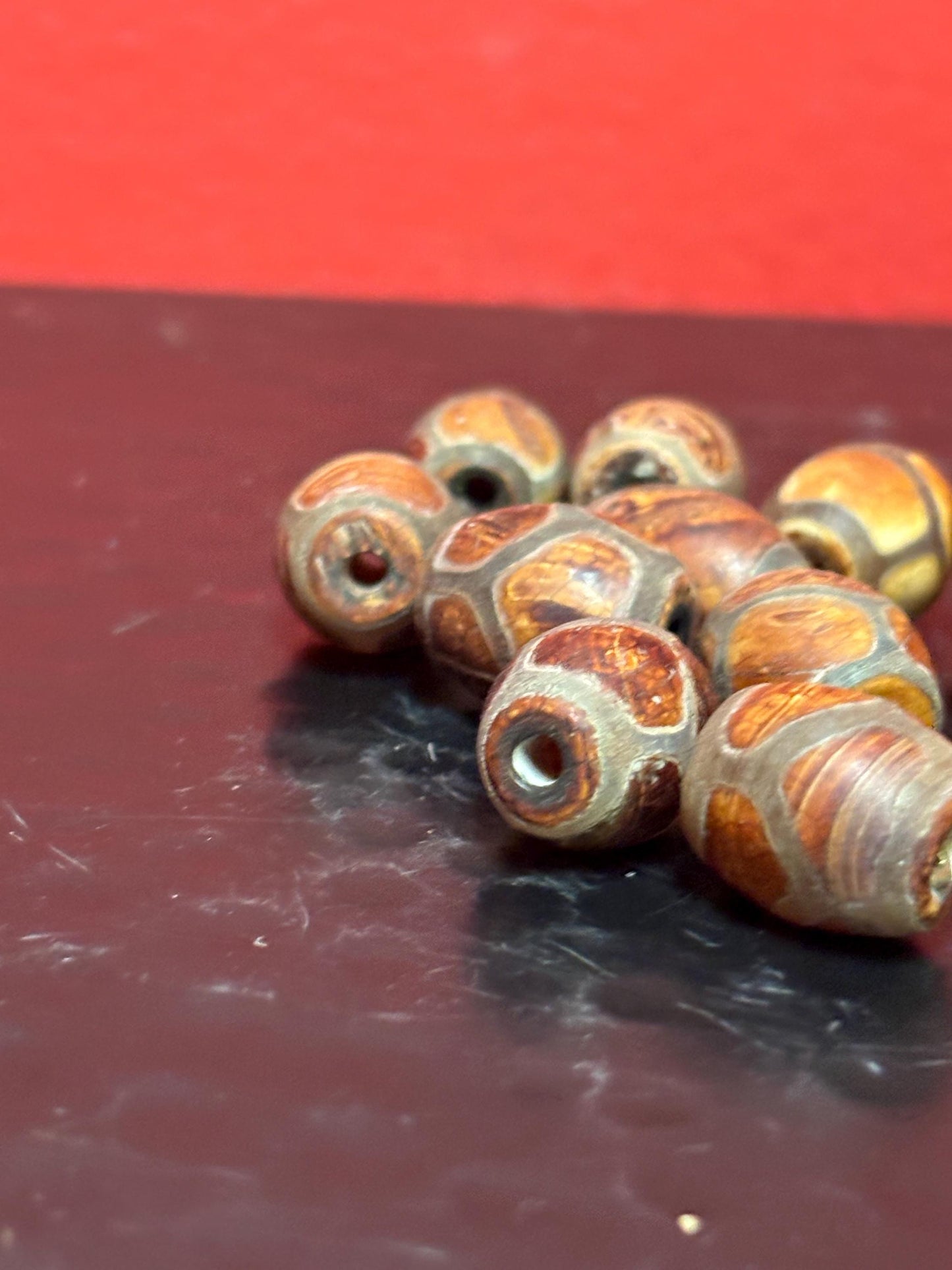 Set of 30 early antique indigenous Venetian glass trade beads  perfect for collecting or necklace making -