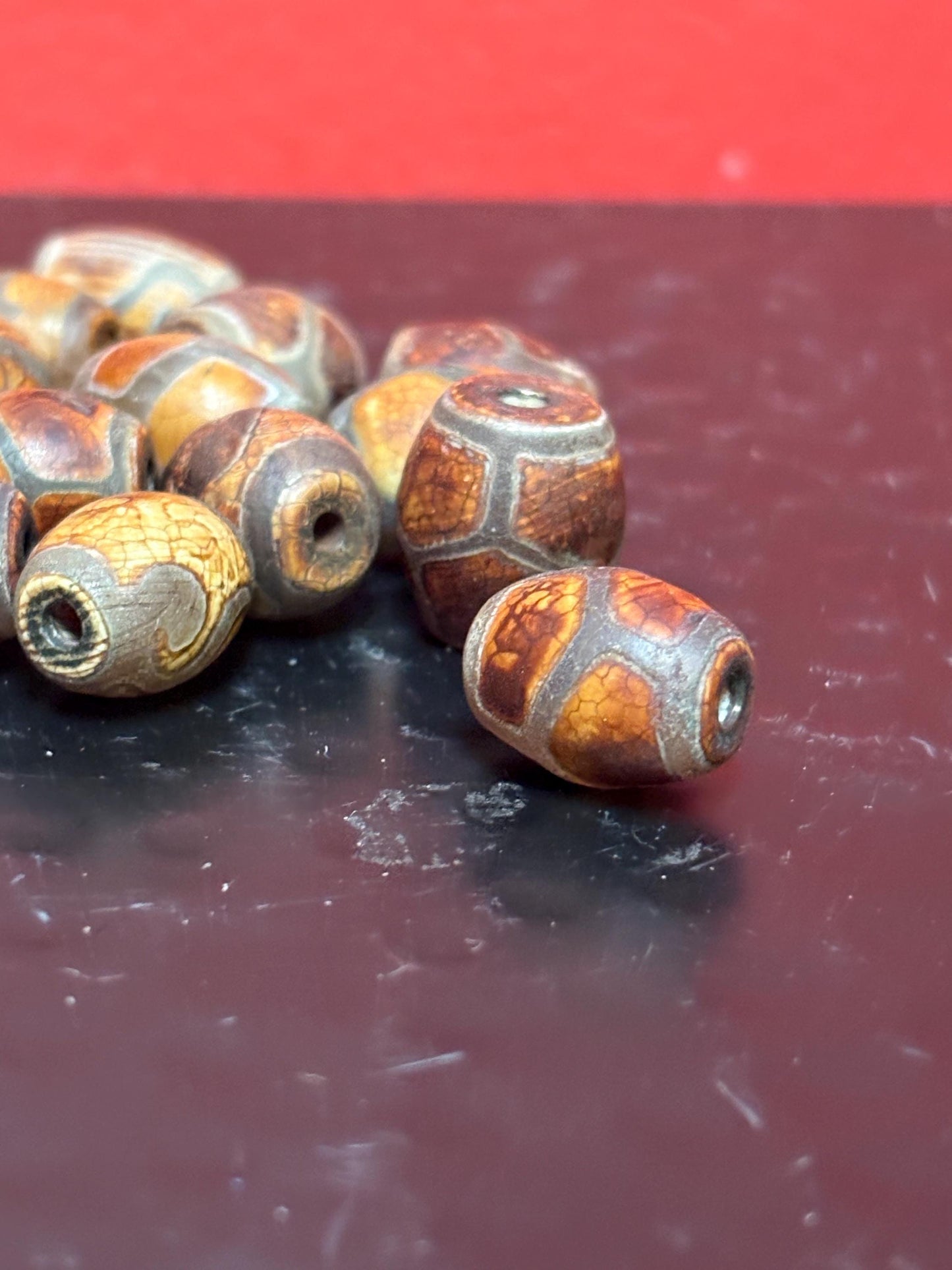 Set of 30 early antique indigenous Venetian glass trade beads  perfect for collecting or necklace making -