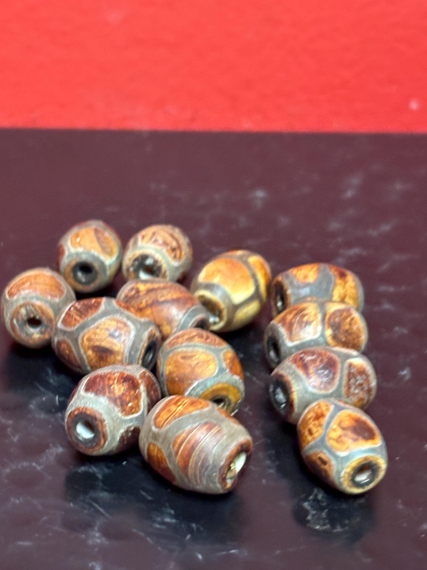 Set of 30 early antique indigenous Venetian glass trade beads  perfect for collecting or necklace making -