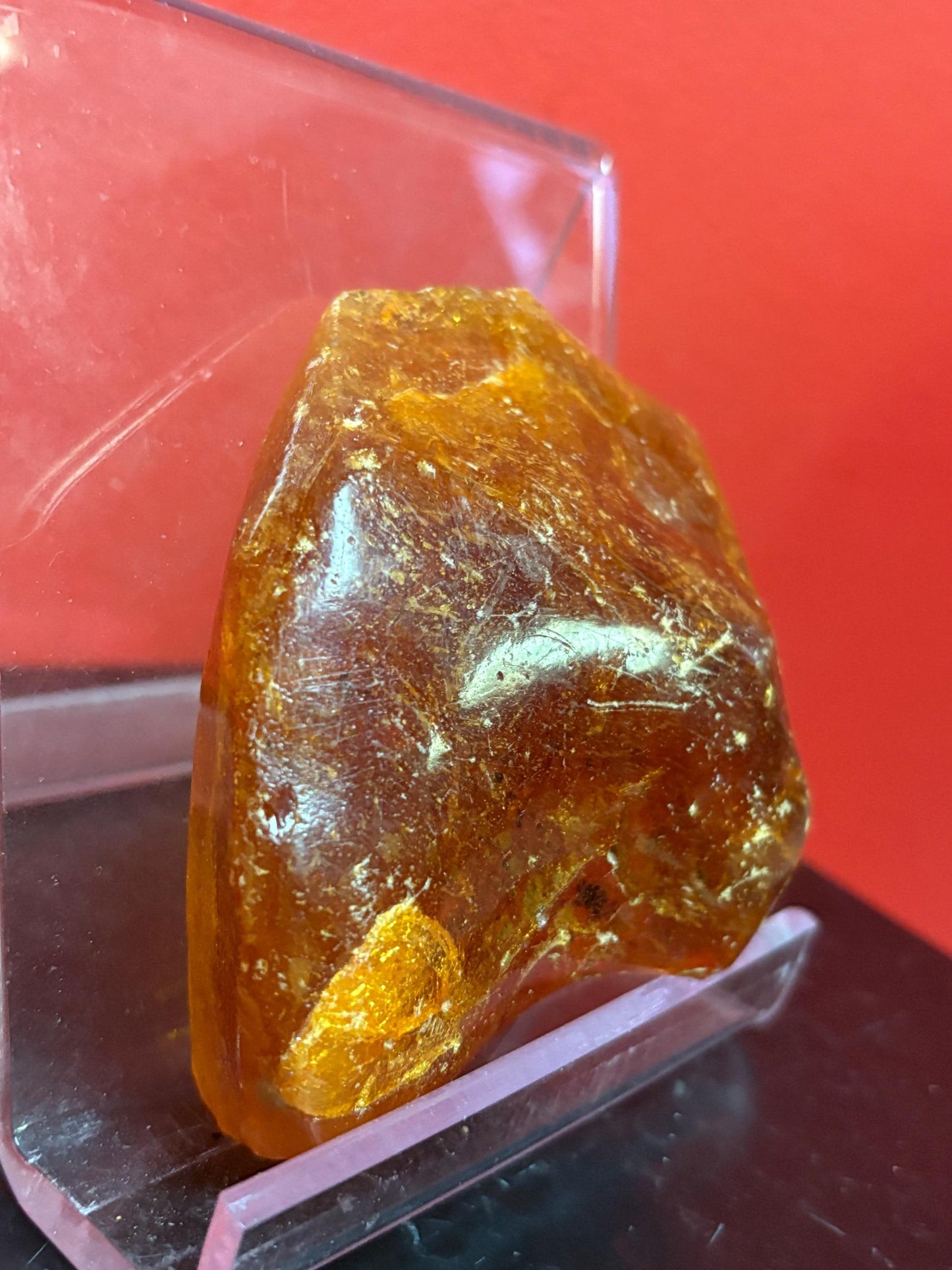 Huge rare piece of raw  Amber  4 x 3