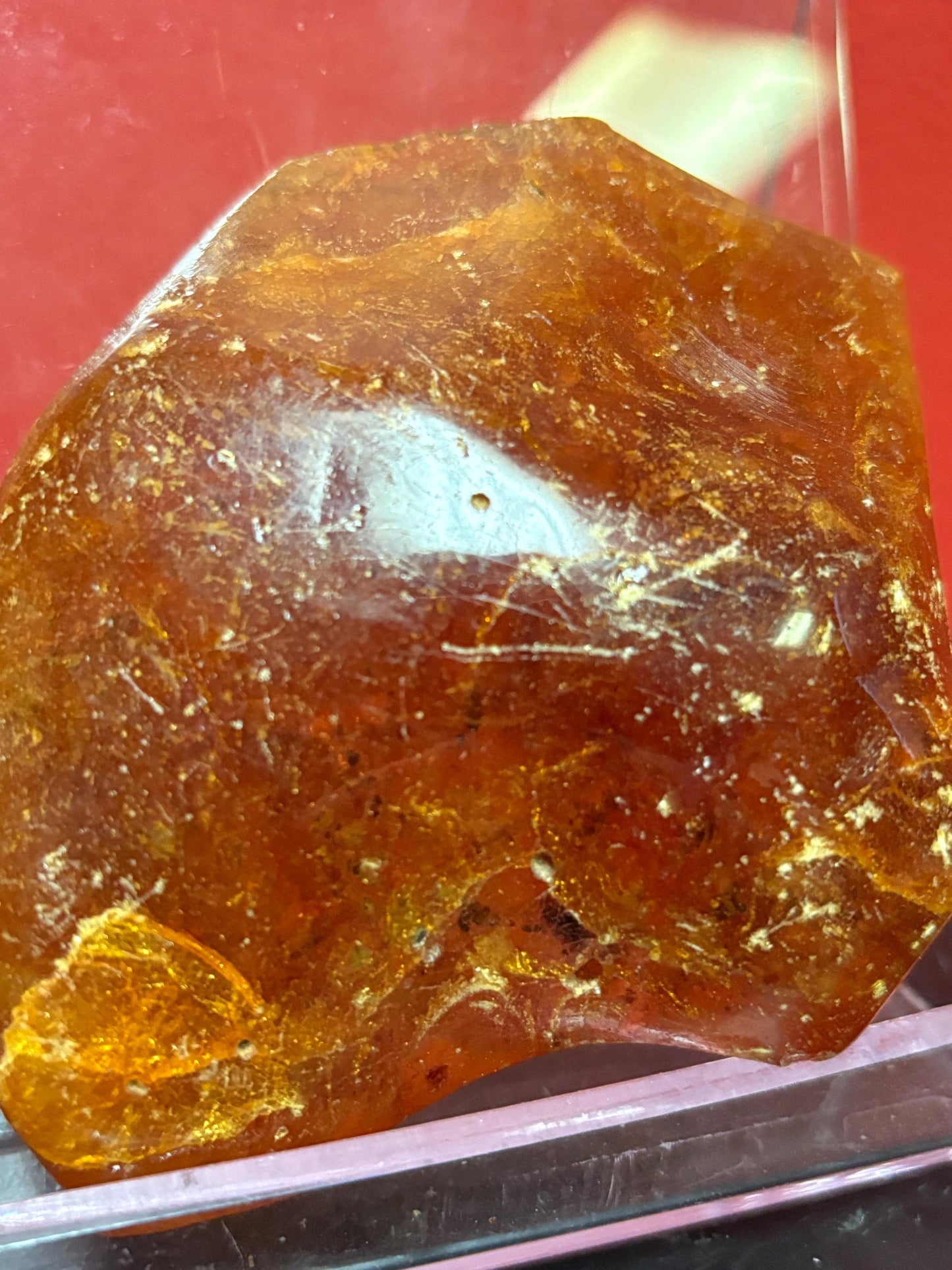 Huge rare piece of raw  Amber  4 x 3