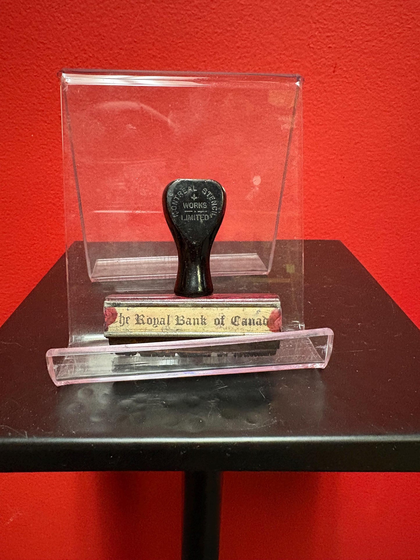 Royal Bank of Canada RBC antique bank stamp 2 1/2 inches high