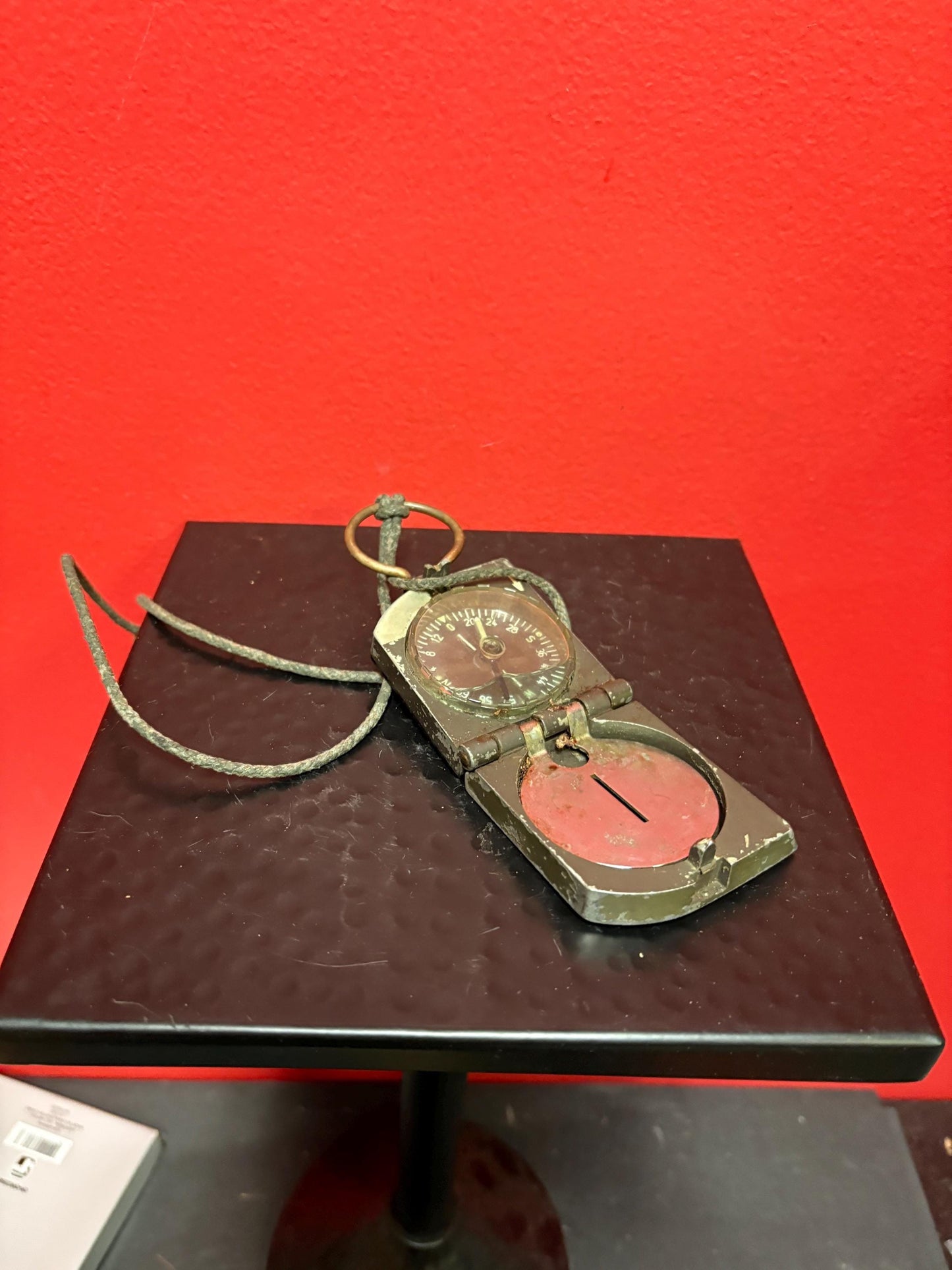 Very old army compass  6 inches long as is but seems to work