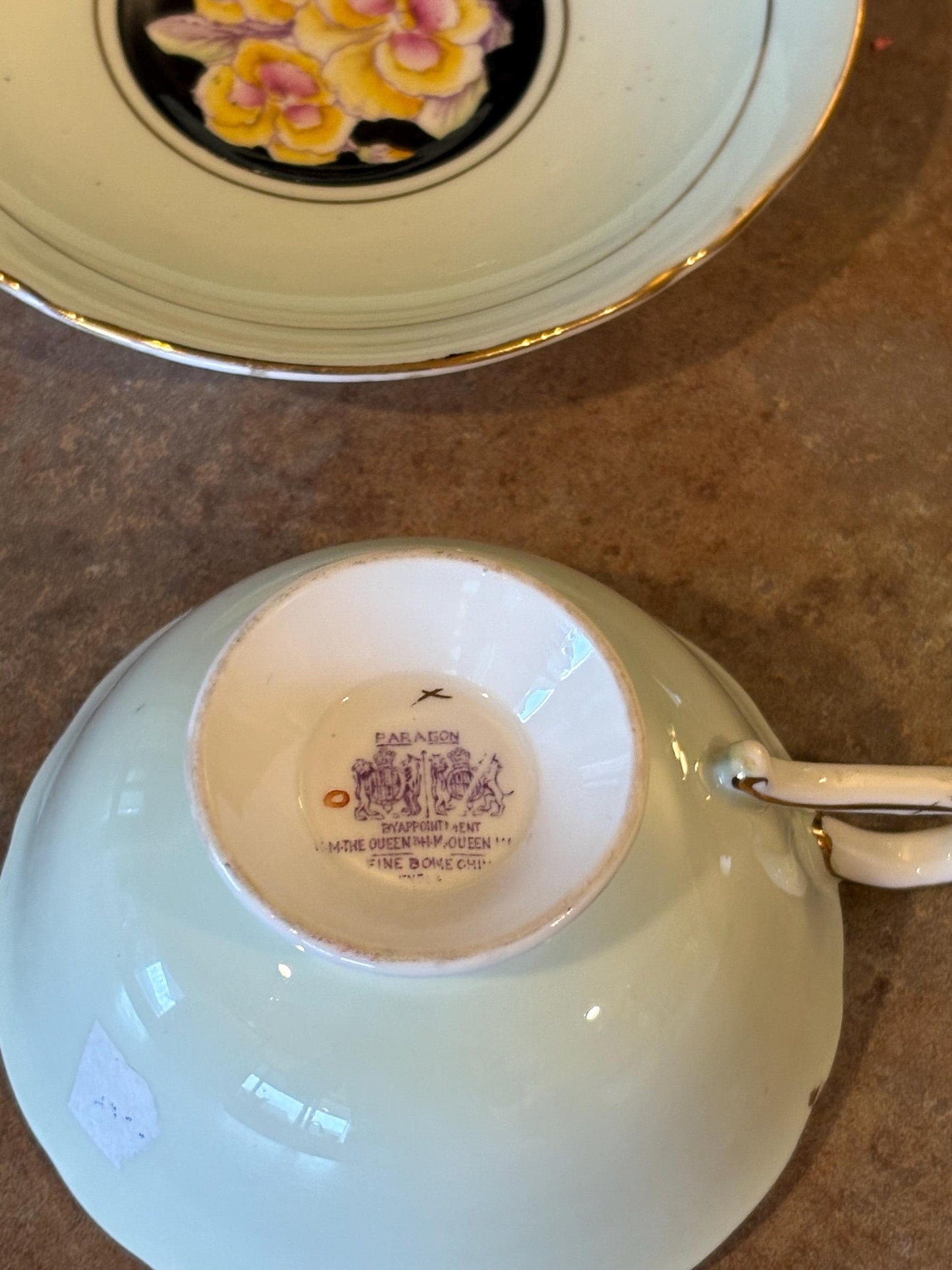 Stunning English double paragon  Full floating flower cup and saucer  fabulous condition  value priced